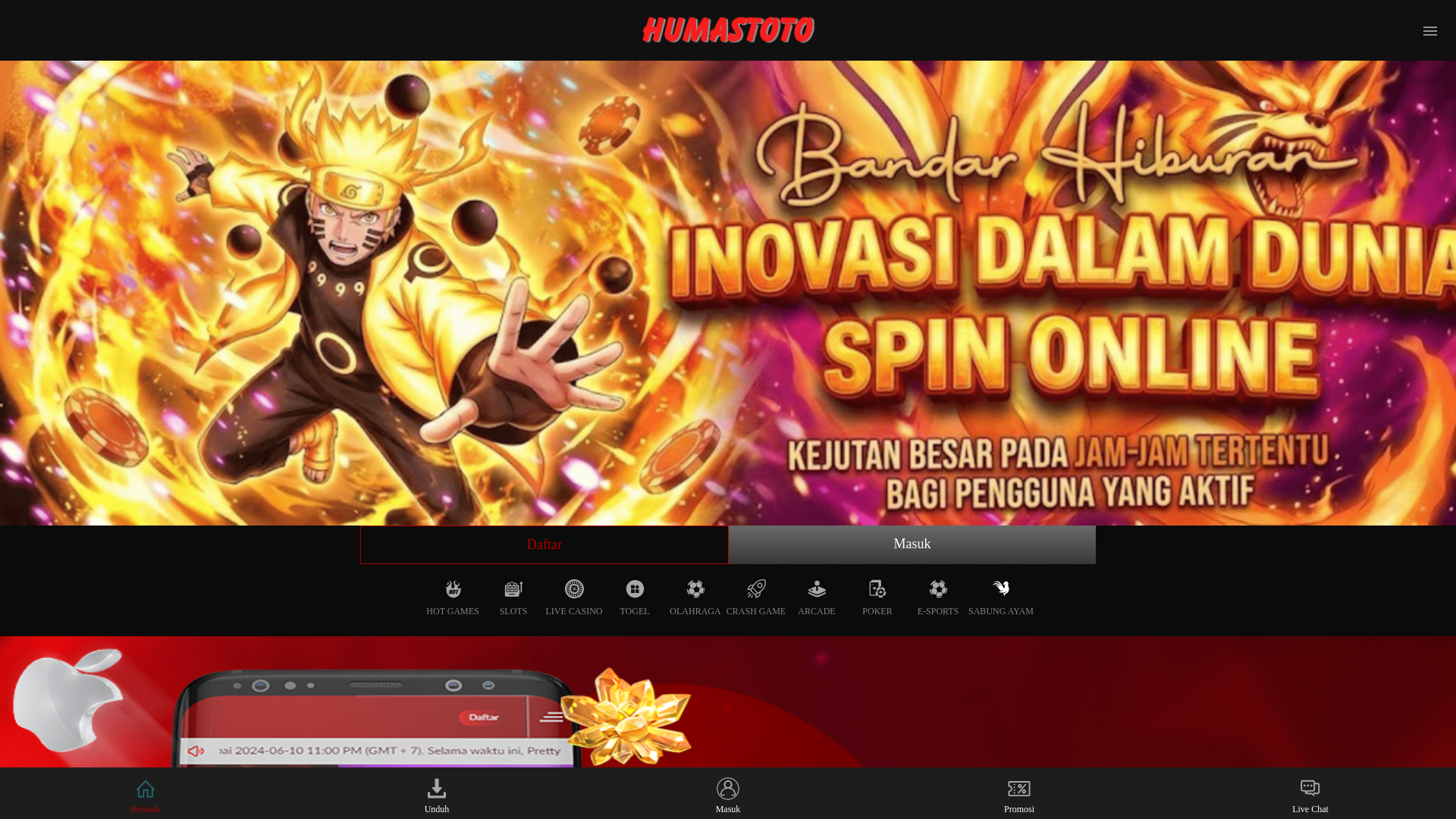 website screenshot of https://humasgacorslot.pages.dev/