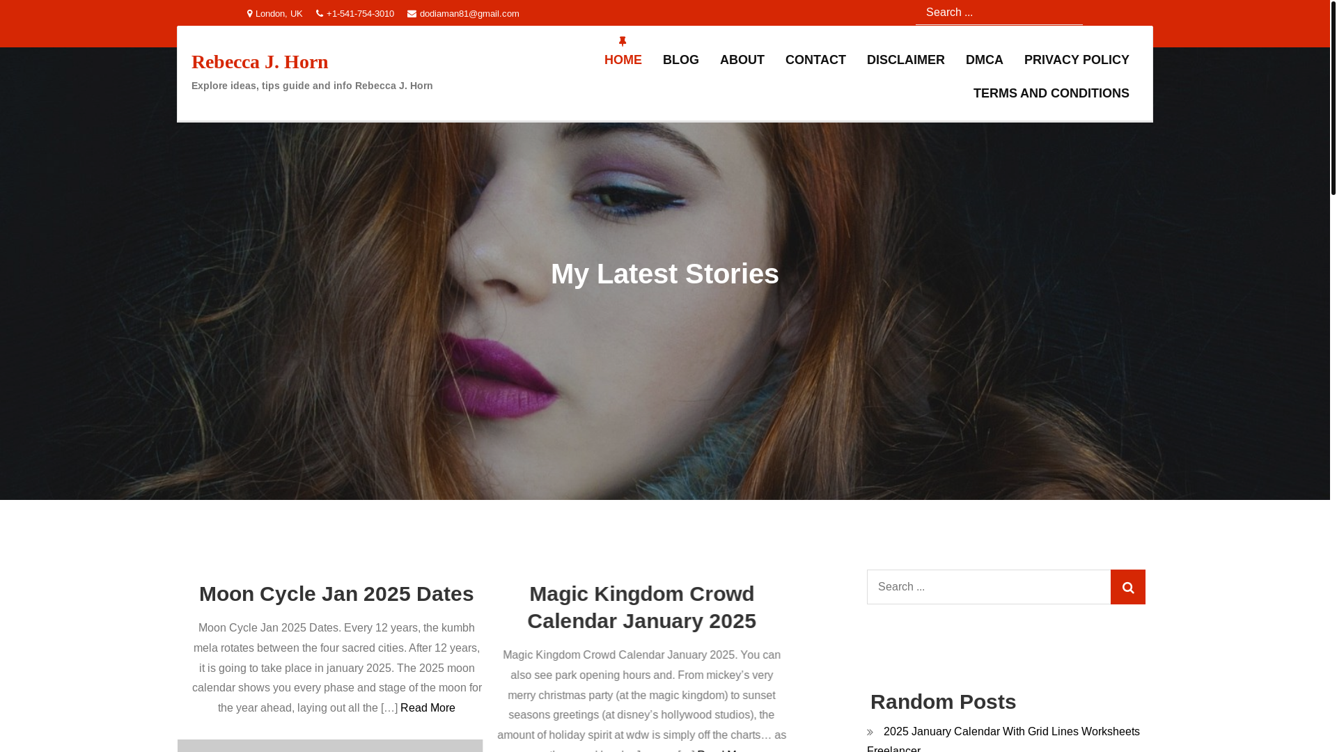 website screenshot of https://rebeccajhorn.pages.dev/