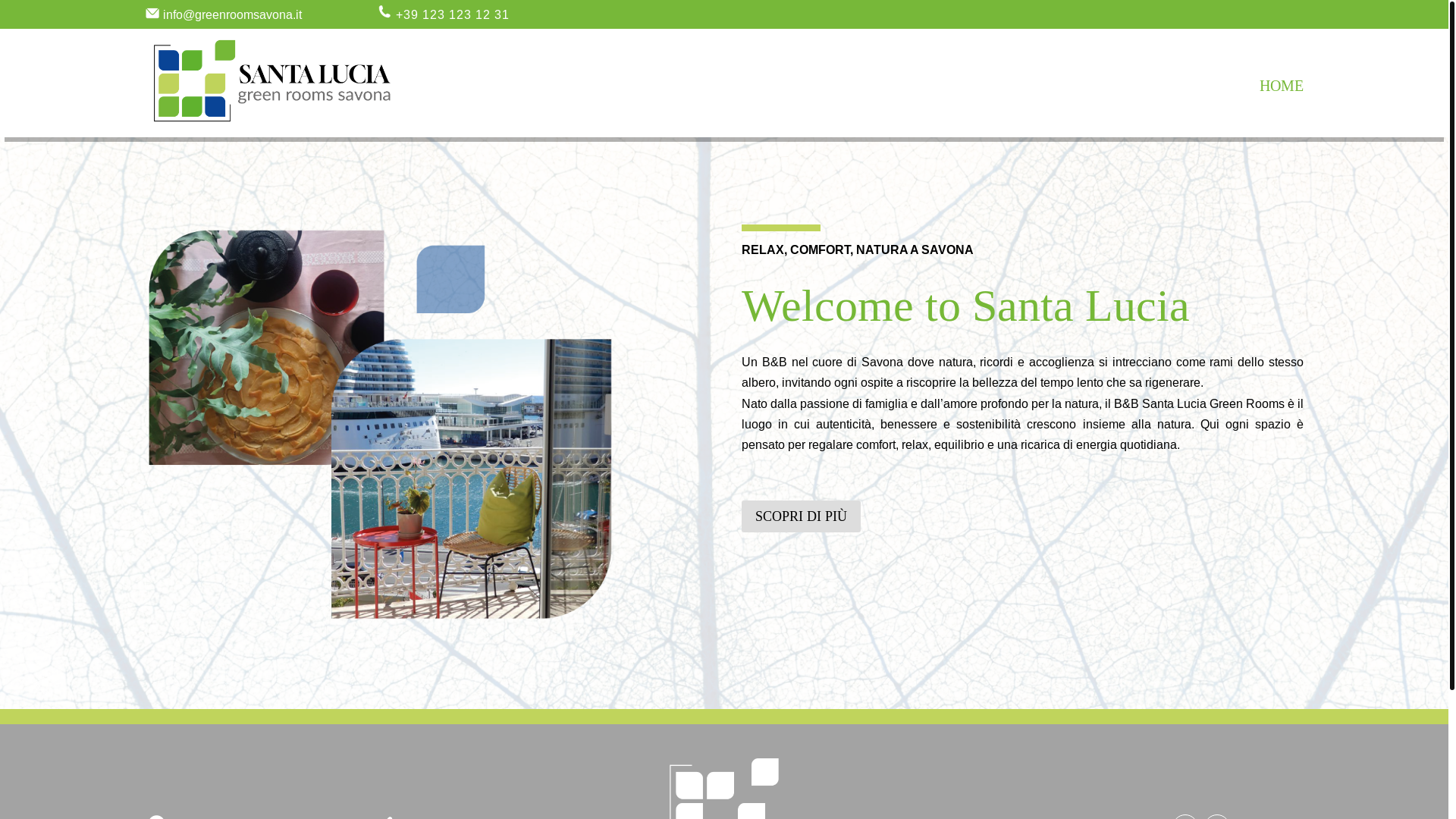 website screenshot of https://greenroomsavona.it/