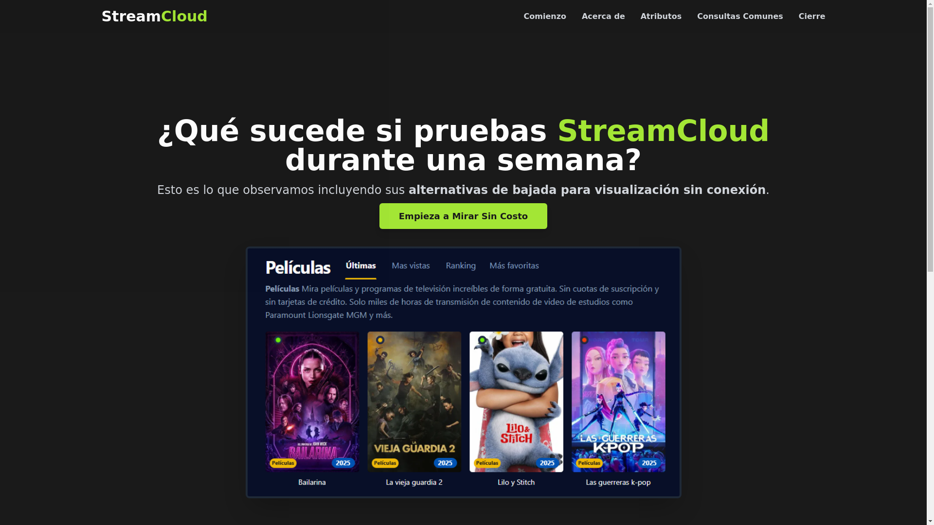 website screenshot of https://streamcloud-veqw.pages.dev/
