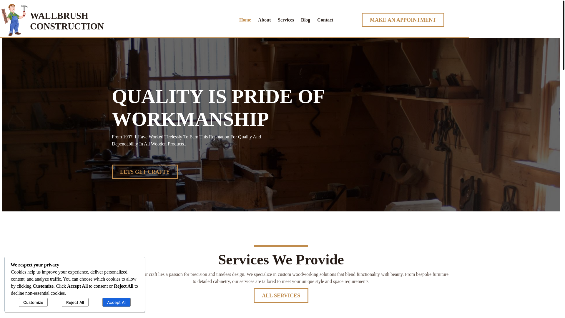 website screenshot of https://wallbrushconstruction.co.za/