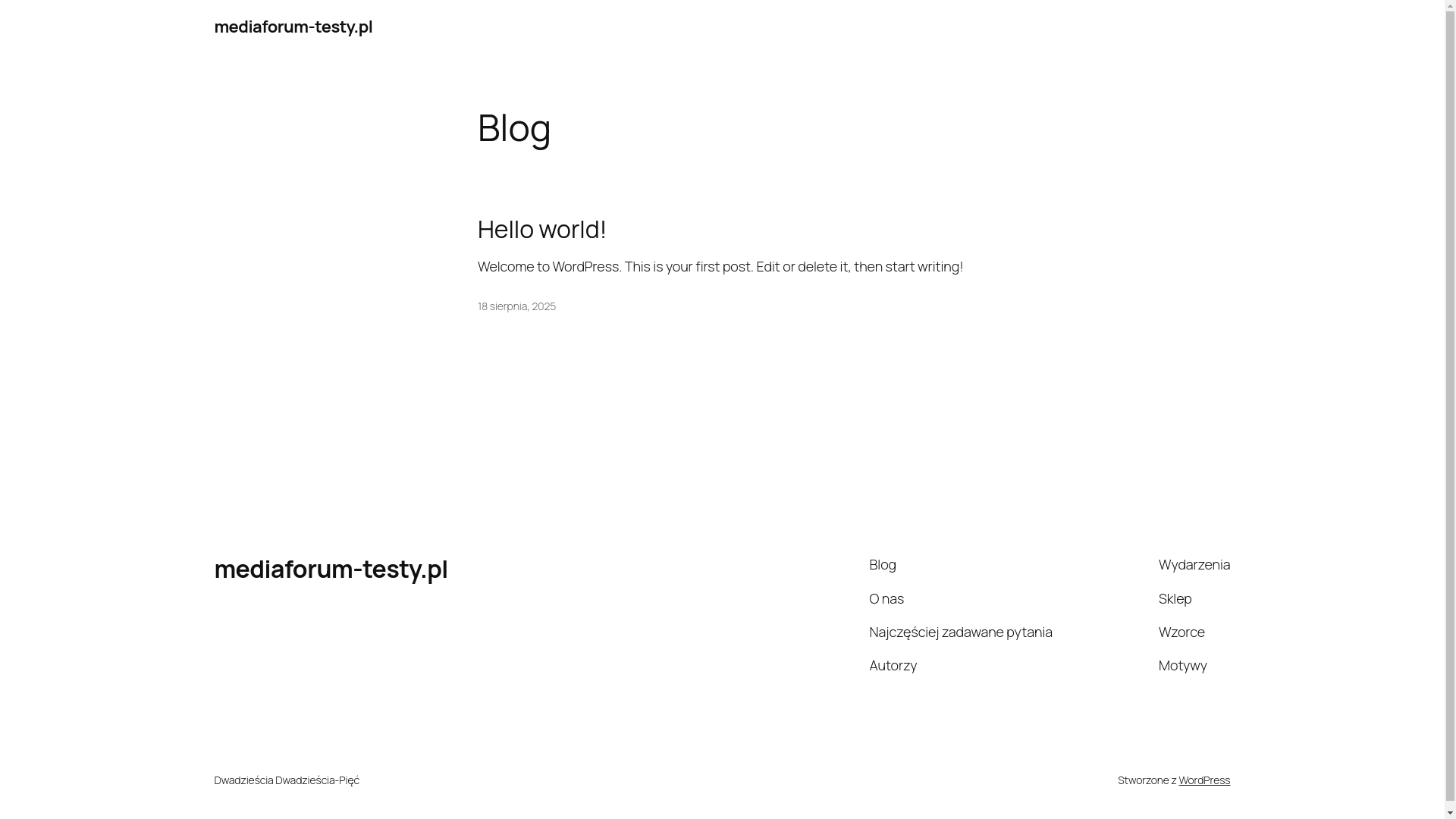 website screenshot of https://mediaforum-testy.pl/