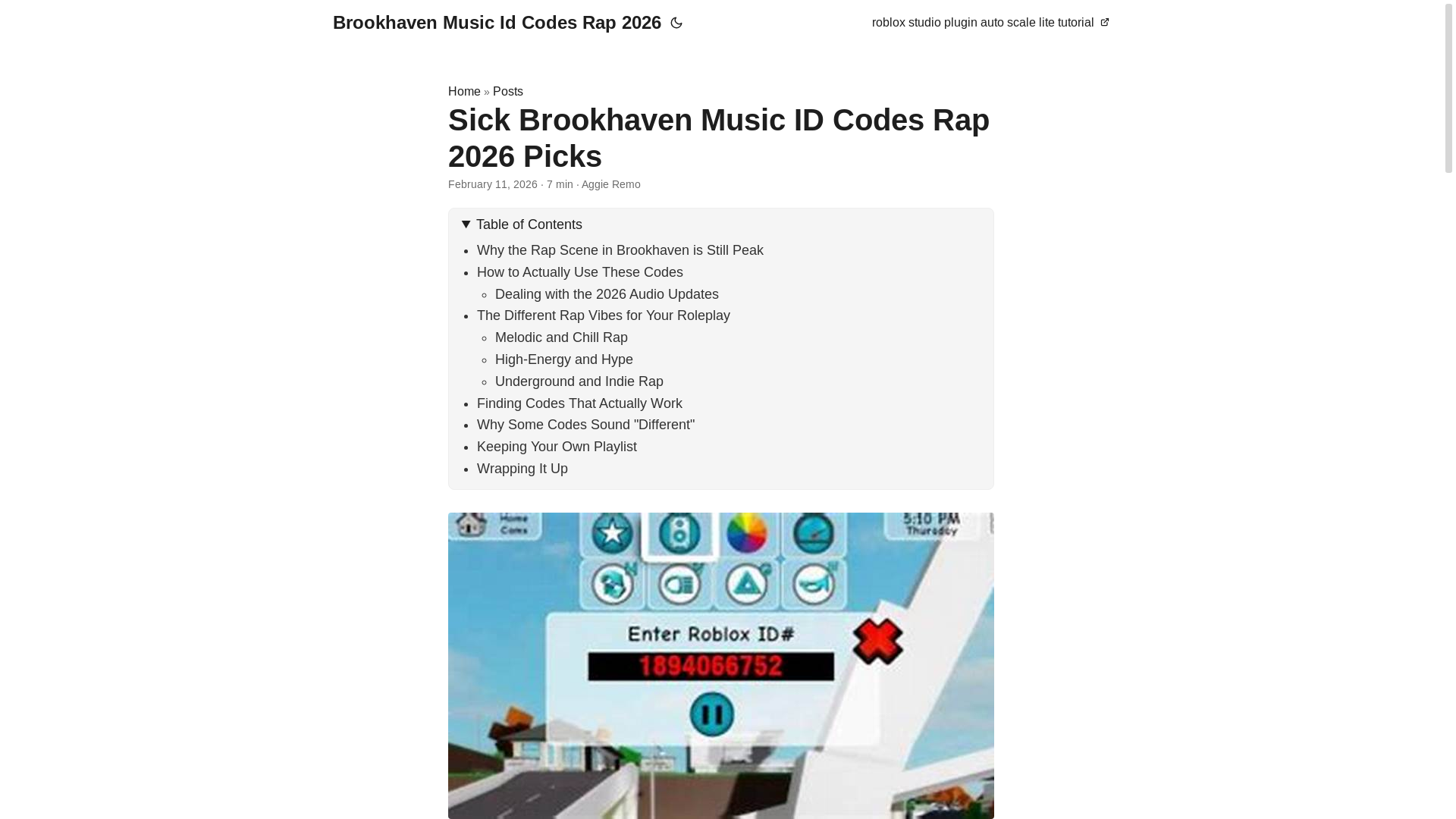 website screenshot of https://brookhaven-music-id-codes-rap-2026.pages.dev/
