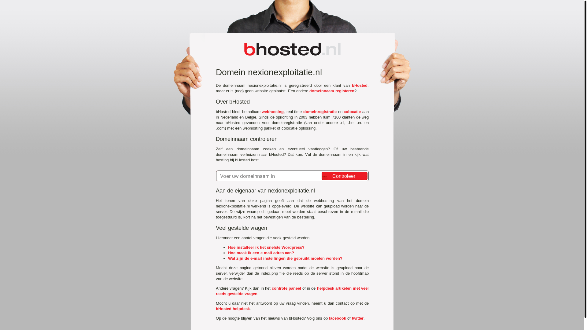 website screenshot of https://nexionexploitatie.nl/