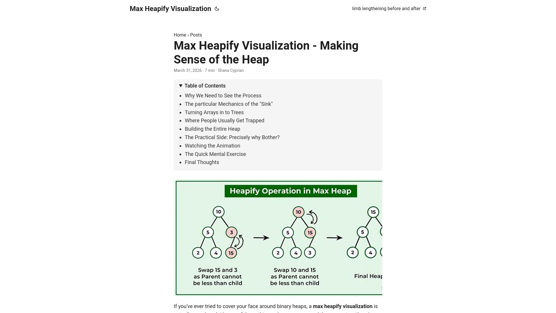 website screenshot of https://max-heapify-visualization.pages.dev/