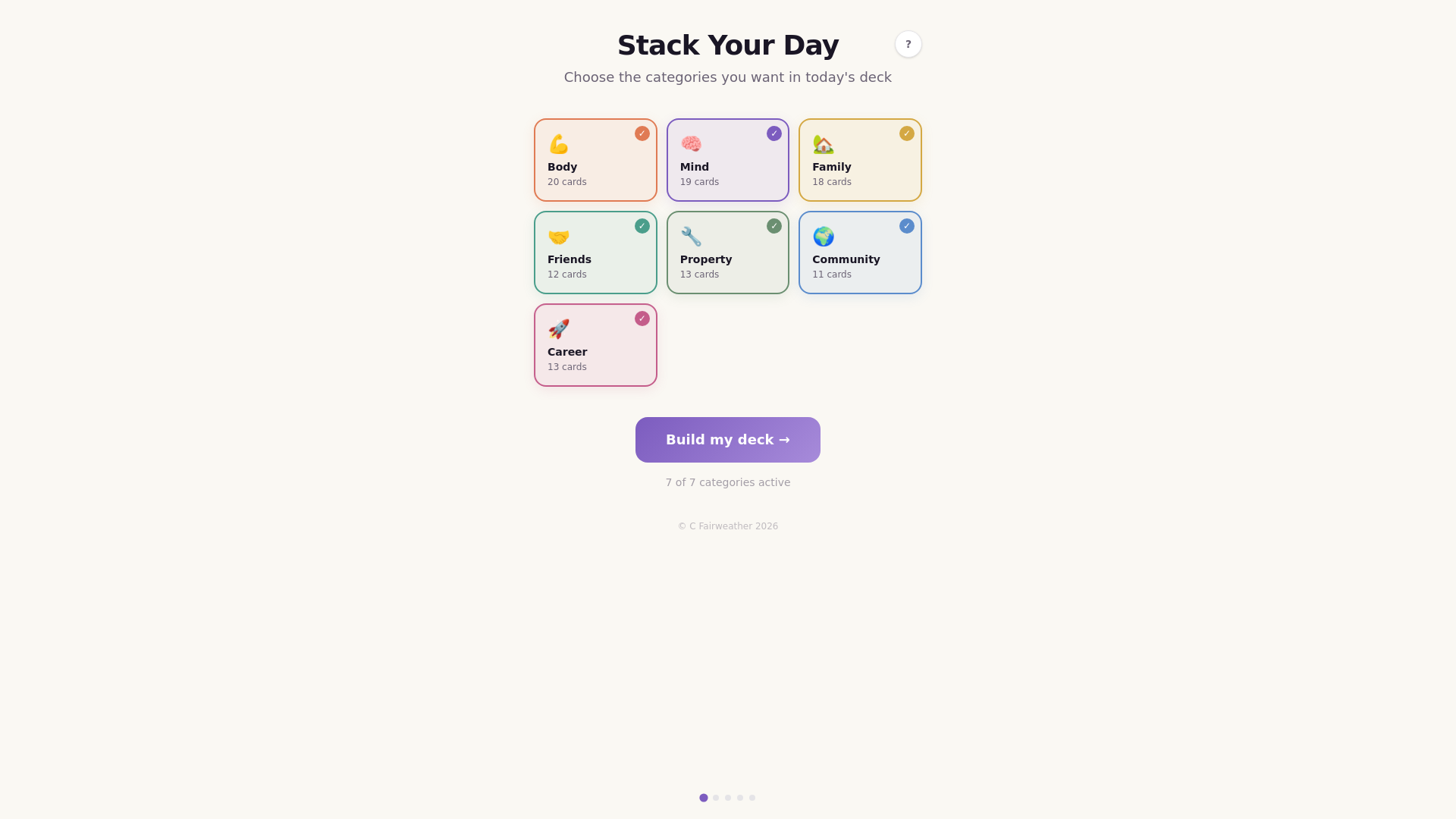 website screenshot of https://stackyourday.app/