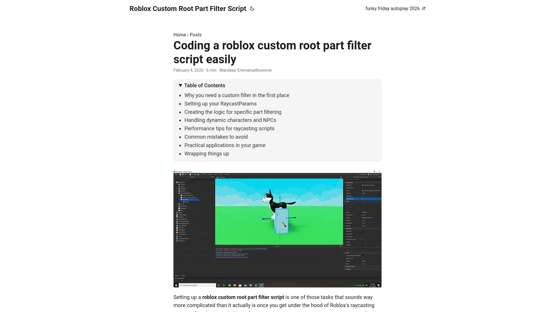 website screenshot of https://roblox-custom-root-part-filter-script.pages.dev/
