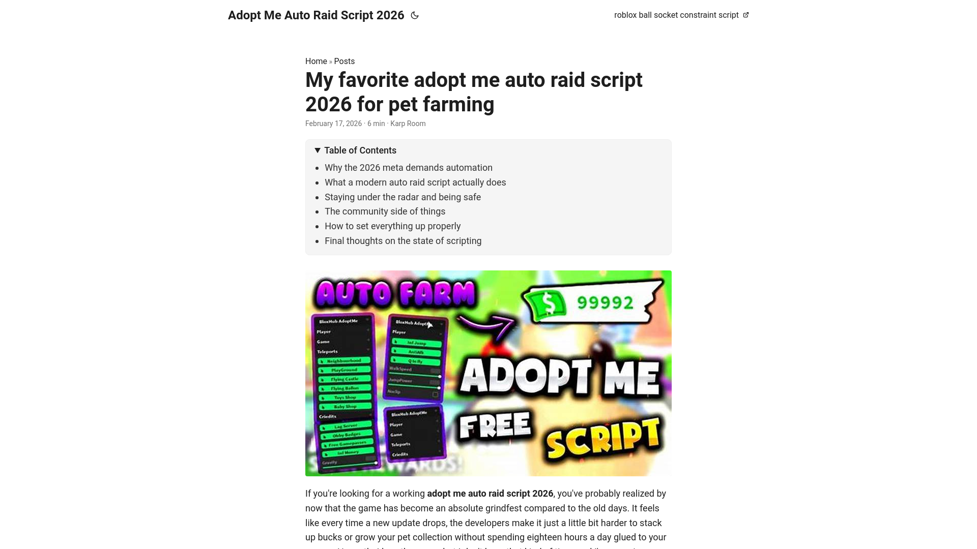 website screenshot of https://adopt-me-auto-raid-script-2026.pages.dev/