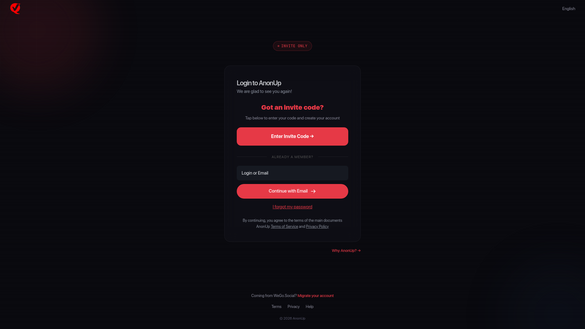website screenshot of https://anonup.com/sj4000