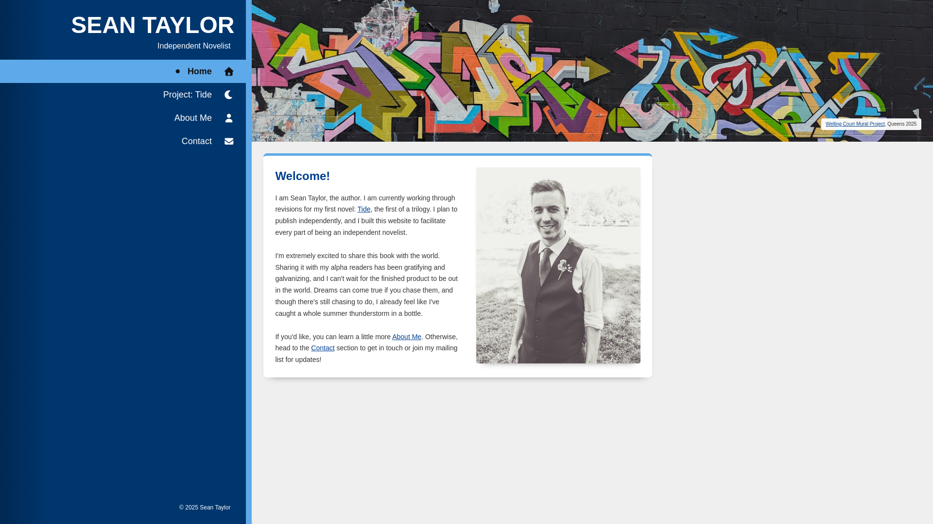 website screenshot of https://sean-taylor-author-site.pages.dev/