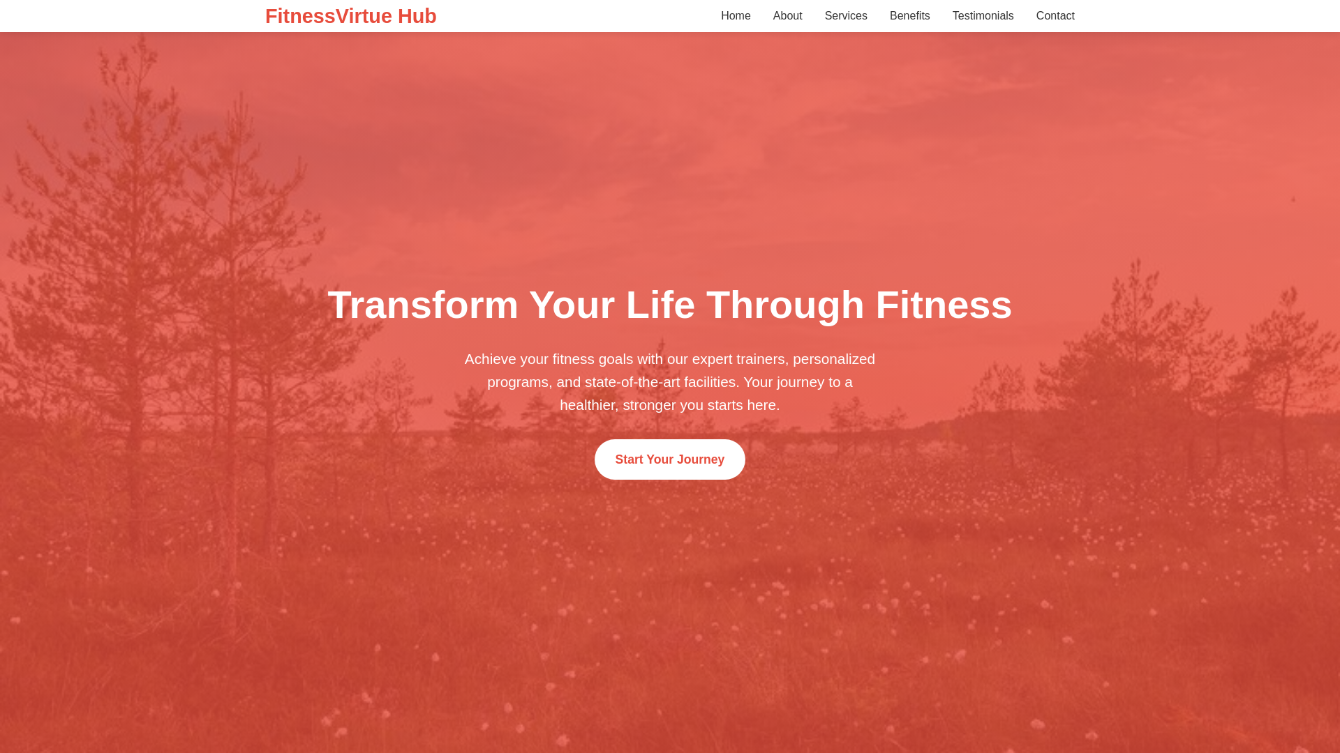 website screenshot of https://fitnessvirtuehub.digital/
