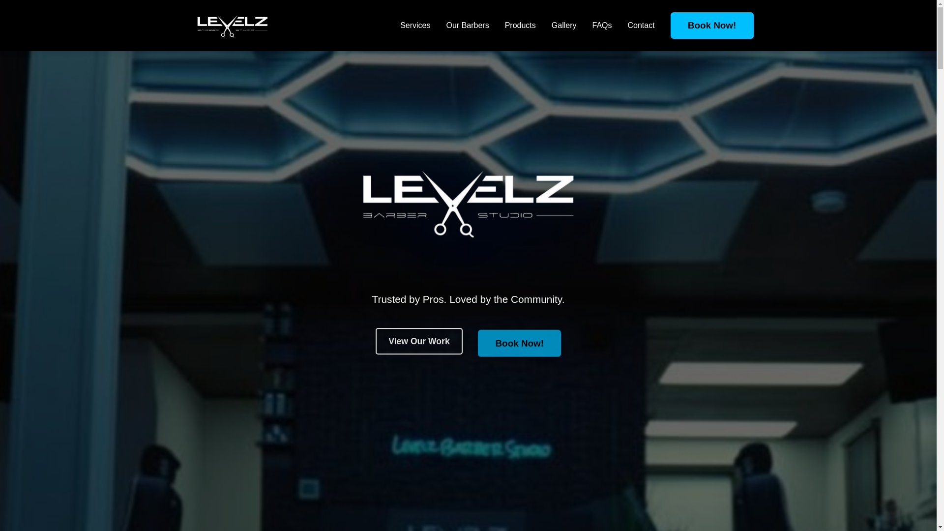 website screenshot of https://levelzbarberstudio.com/