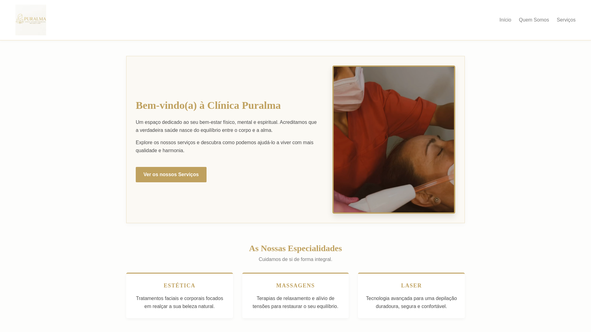 website screenshot of https://clinicapuraalma.pt/