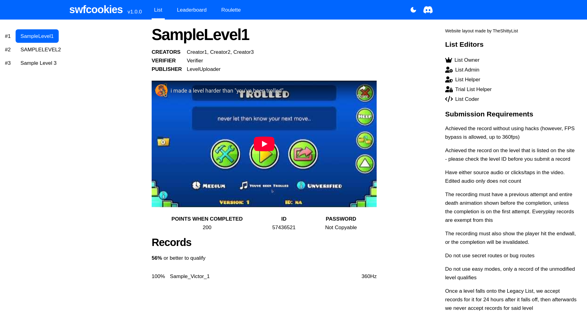 website screenshot of https://swfcookies-demonlist.pages.dev/