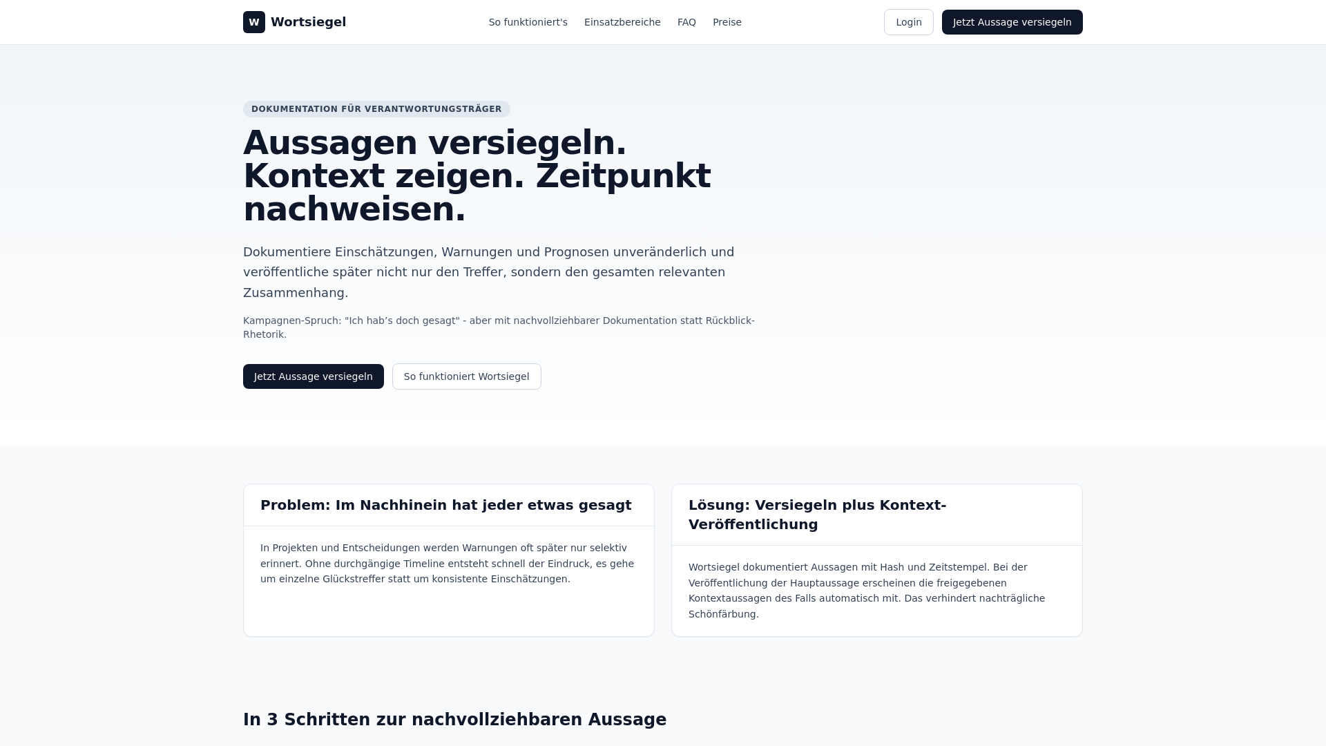 website screenshot of https://wortsiegel.de