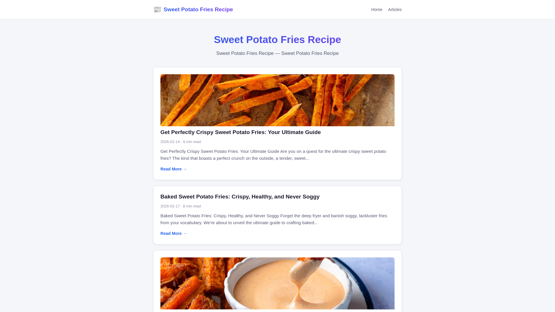 website screenshot of https://sweet-potato-fries-recipe.pages.dev/