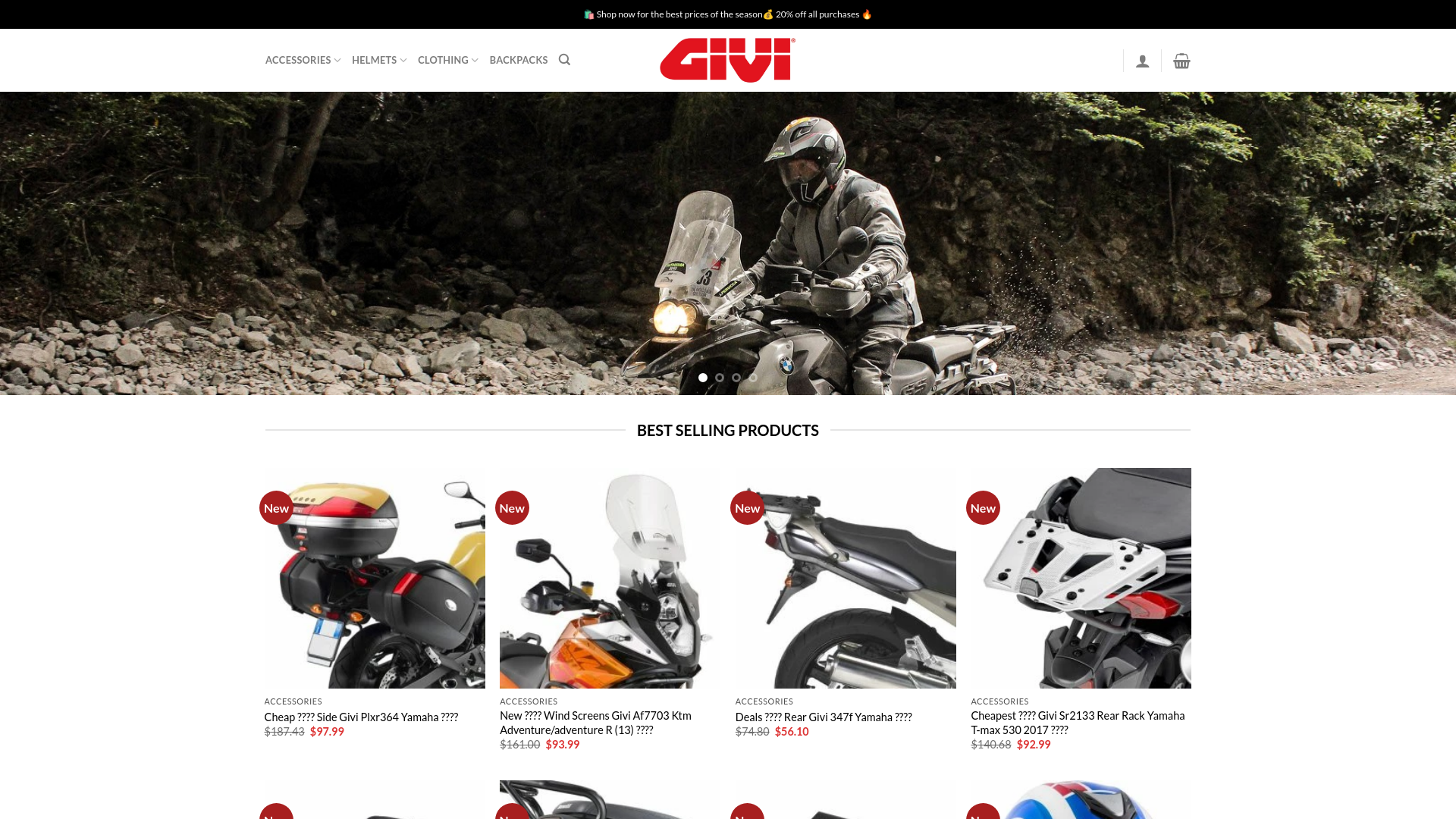 website screenshot of http://onsalemotorcycleparts.com/