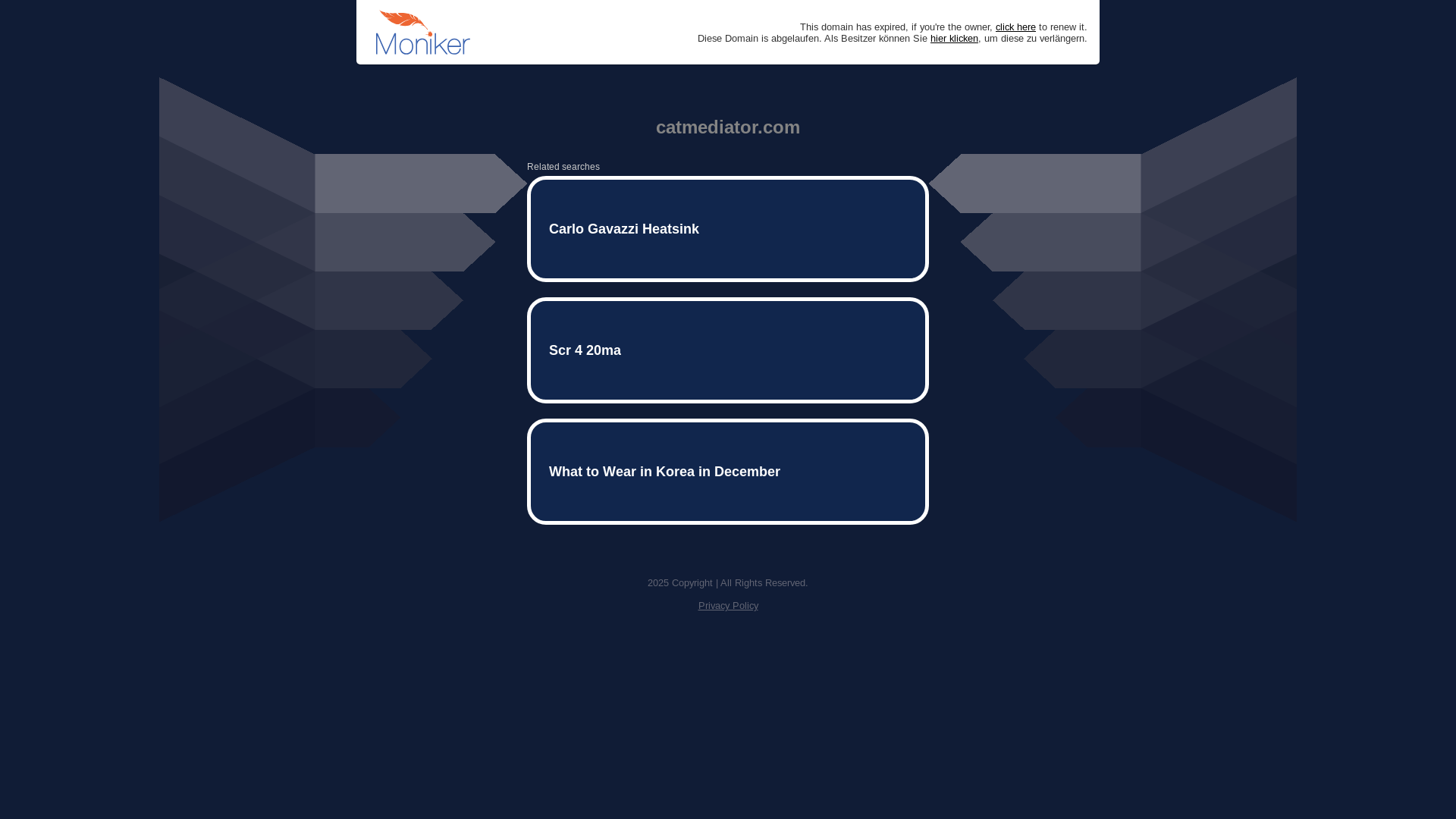 website screenshot of https://catmediator.com/