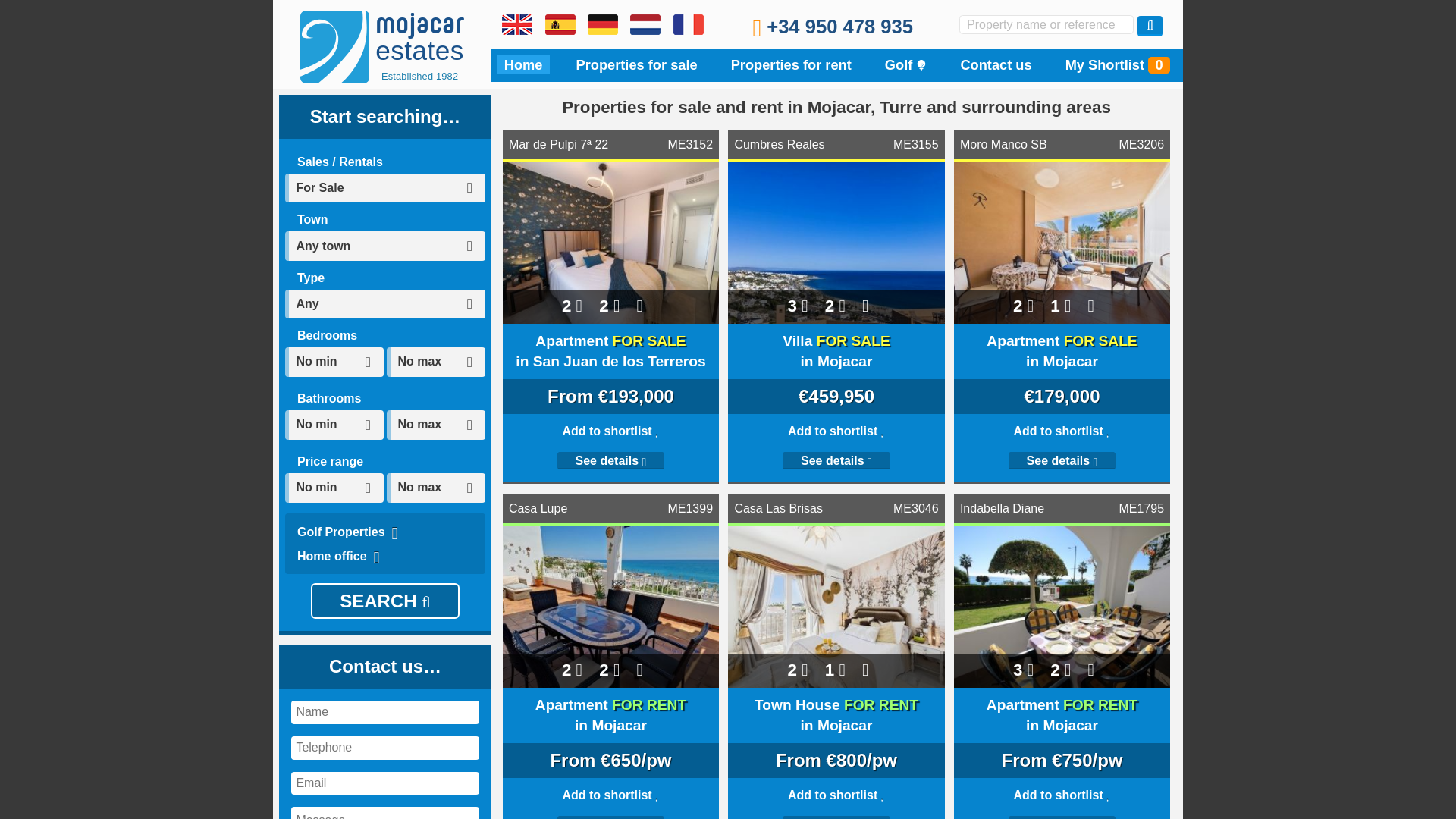 website screenshot of https://mojacarestates.net/