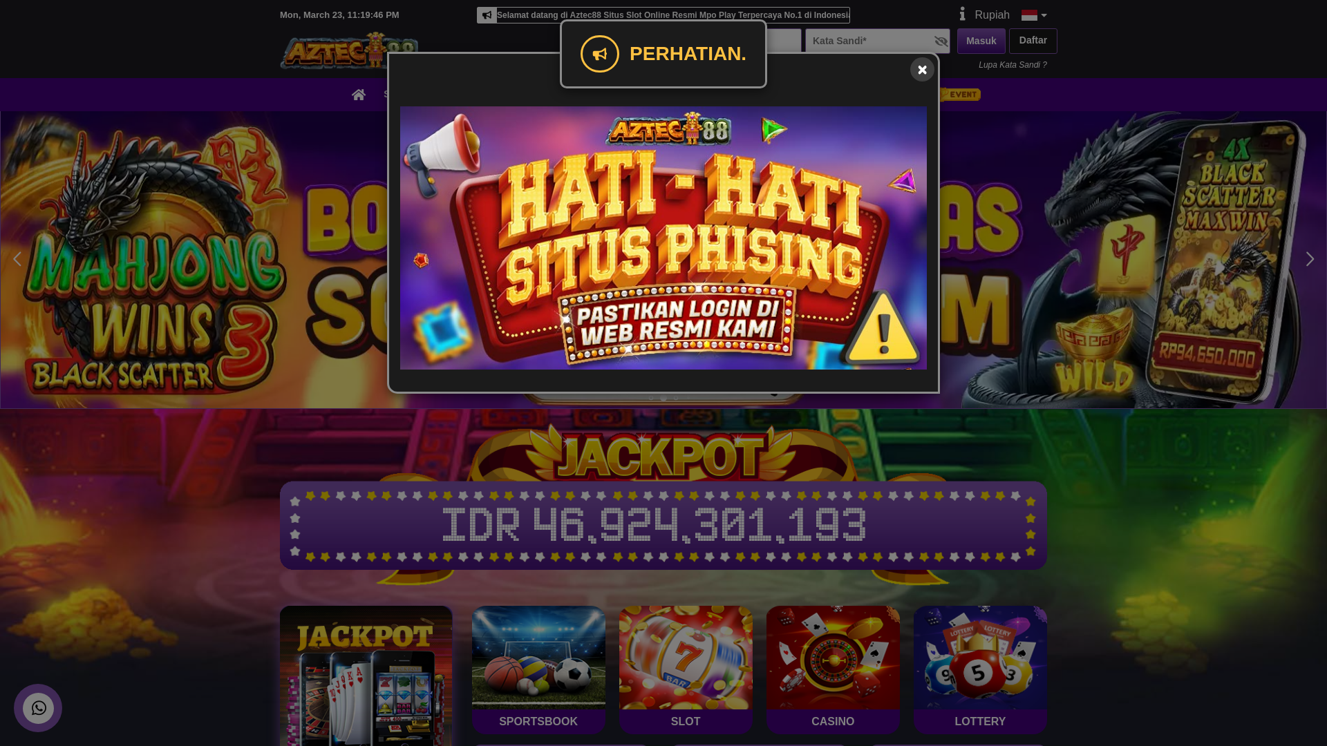 website screenshot of https://aztec88.ai/