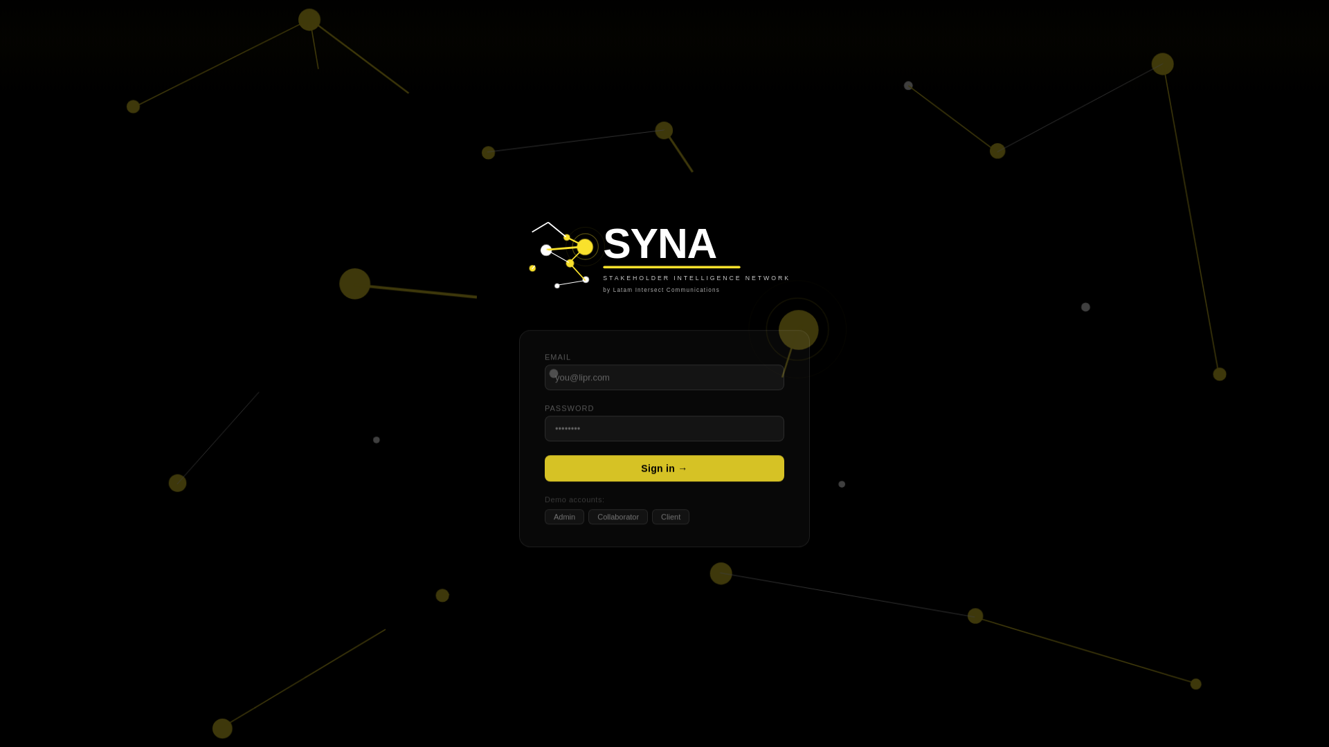 website screenshot of https://syna.lat/
