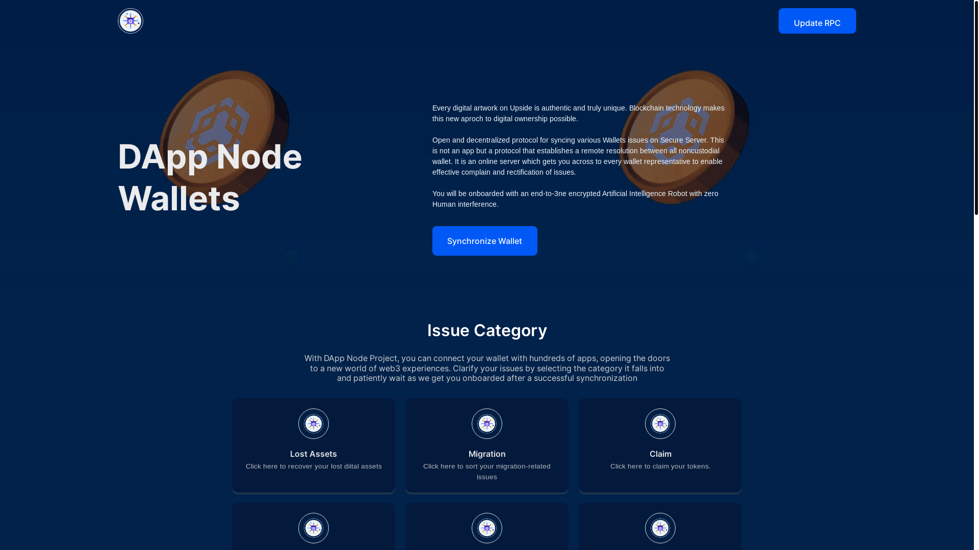 website screenshot of https://dappnode-wallet.pages.dev/