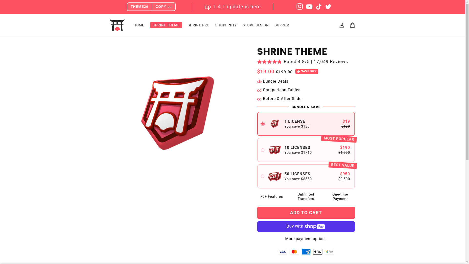 website screenshot of https://www.shrinesolutions.io/products/shrine-theme?