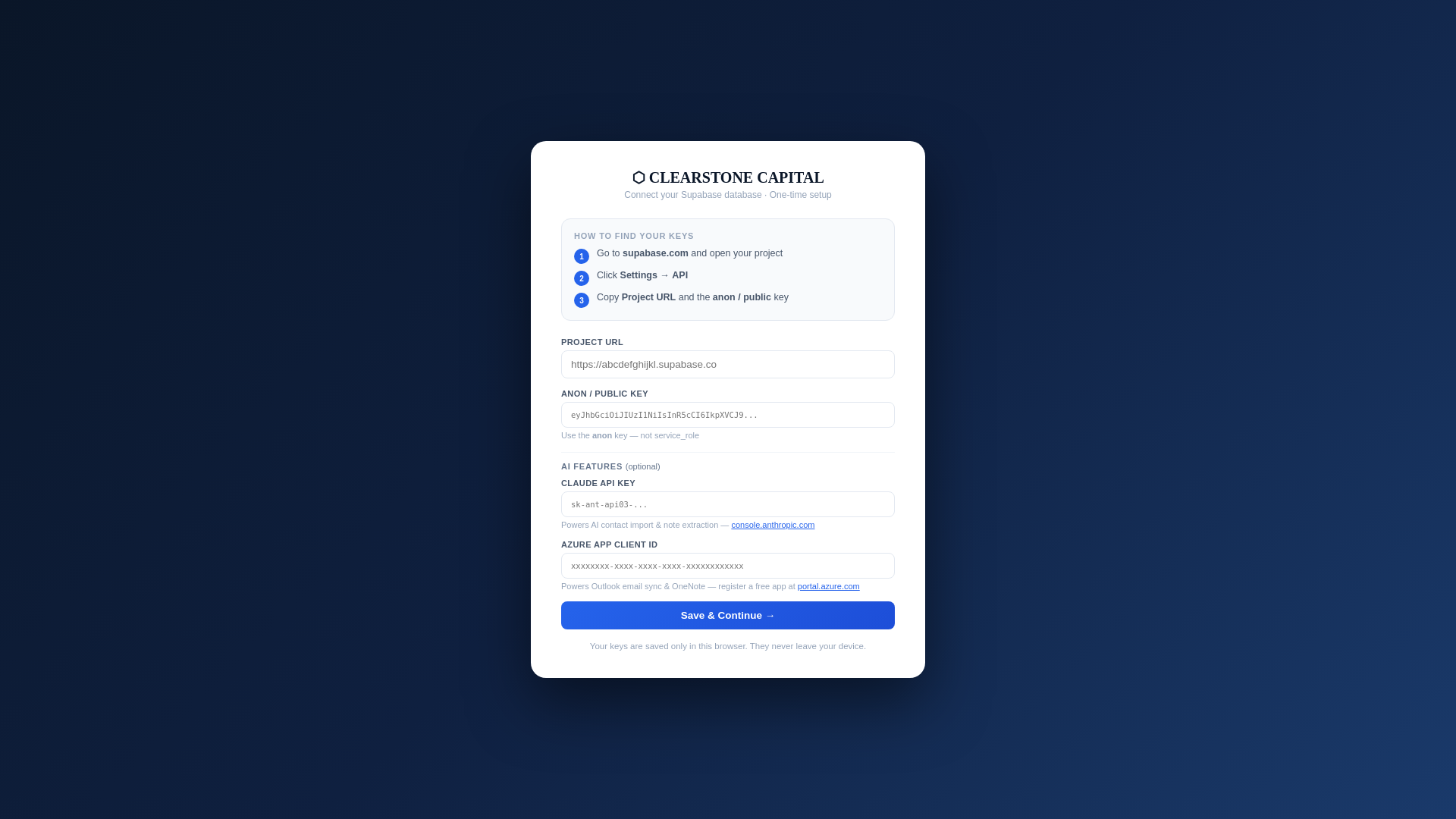 website screenshot of https://clearstoneplatform.com/