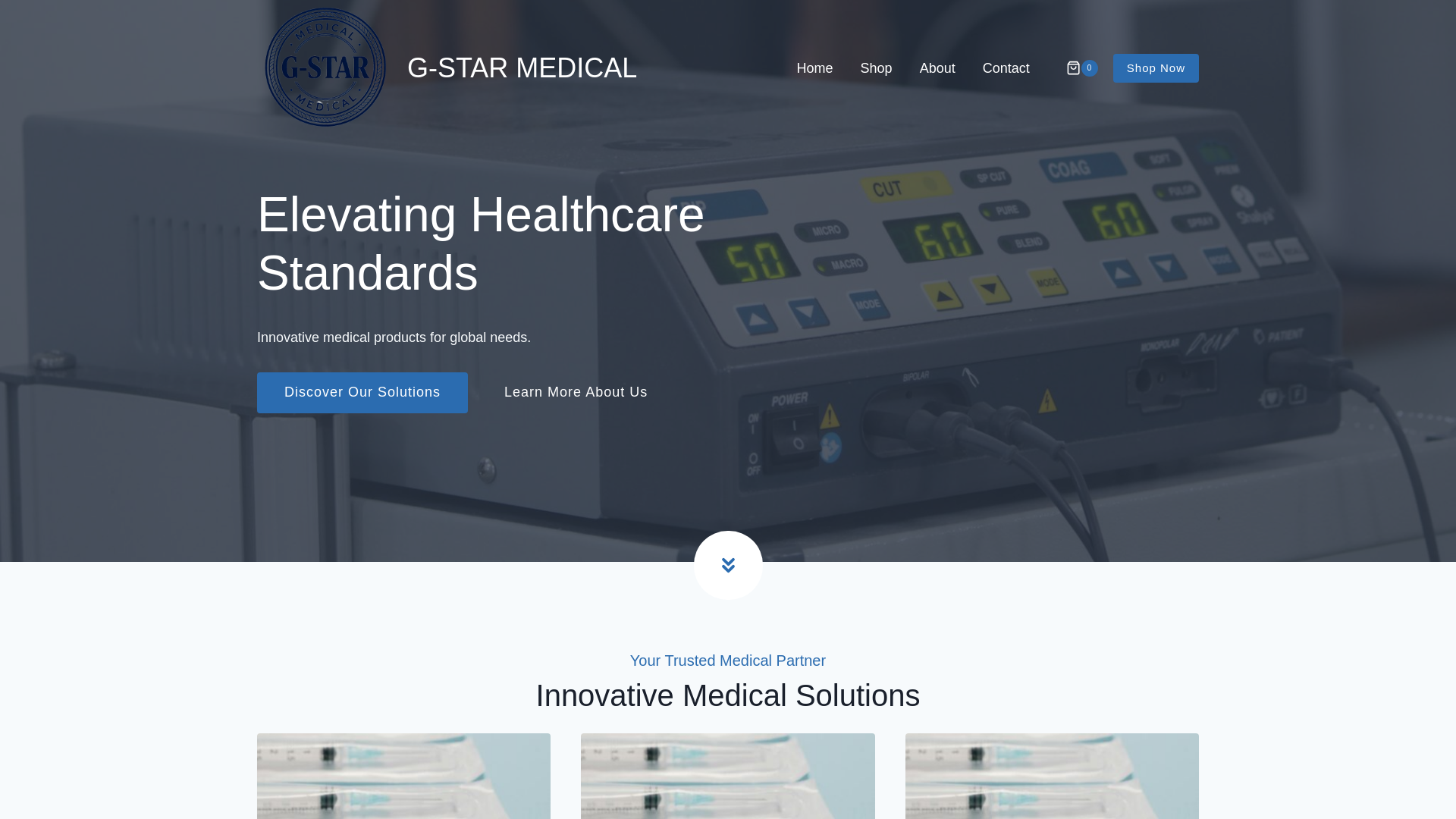 website screenshot of https://gstar-medical.com