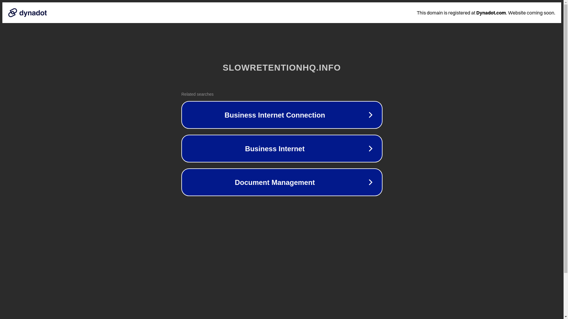 website screenshot of https://slowretentionhq.info/