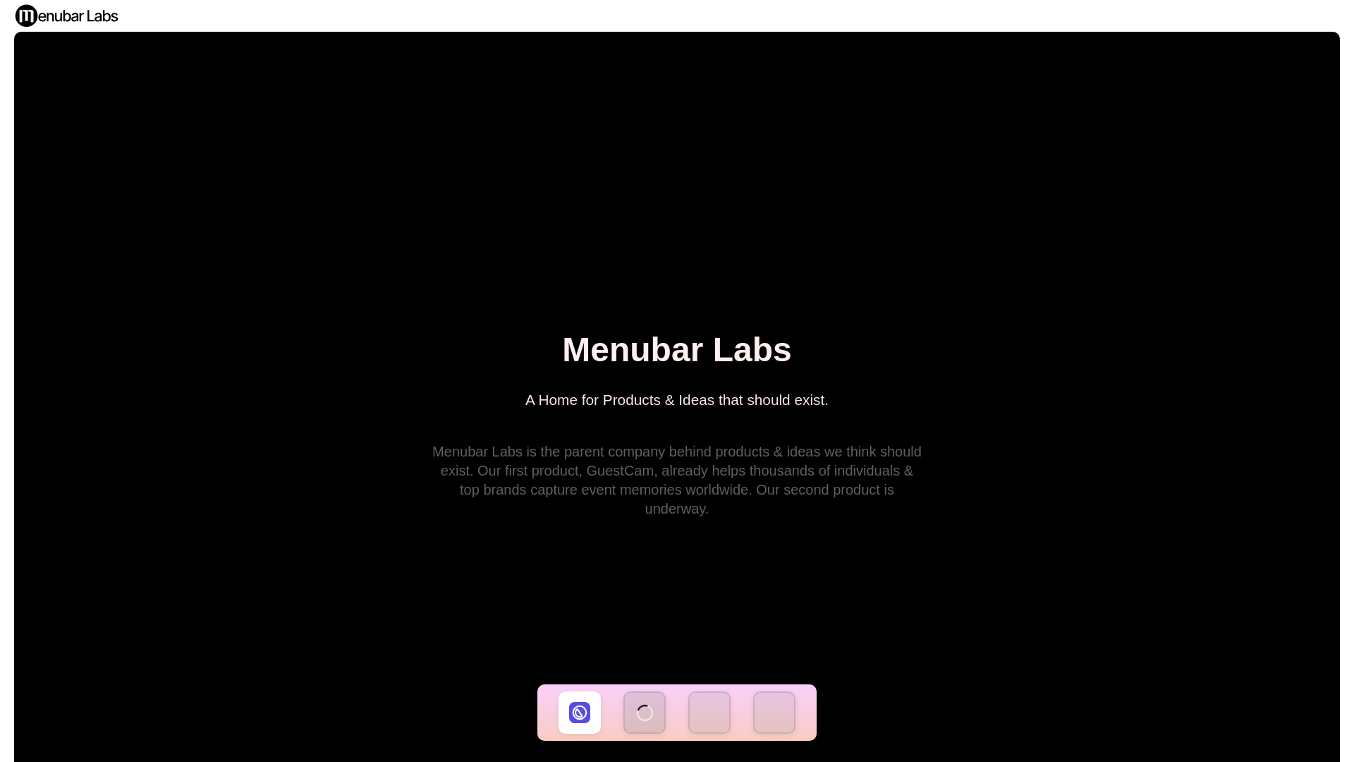 website screenshot of https://menubarlabs-site.pages.dev/