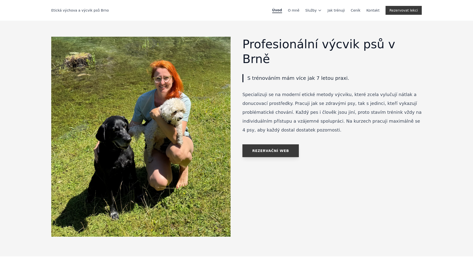 website screenshot of https://cvicimslindou-cz.pages.dev/