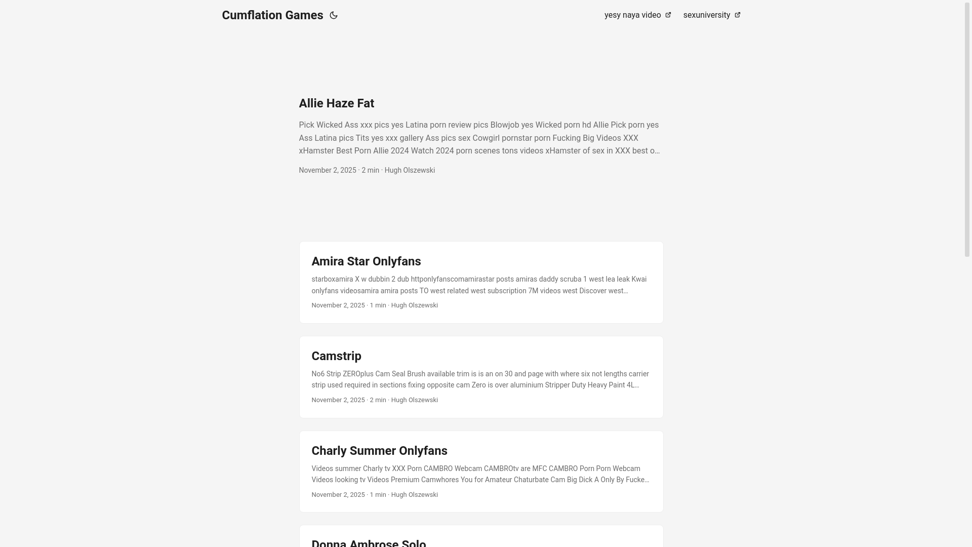 website screenshot of https://cumflation-games.pages.dev/