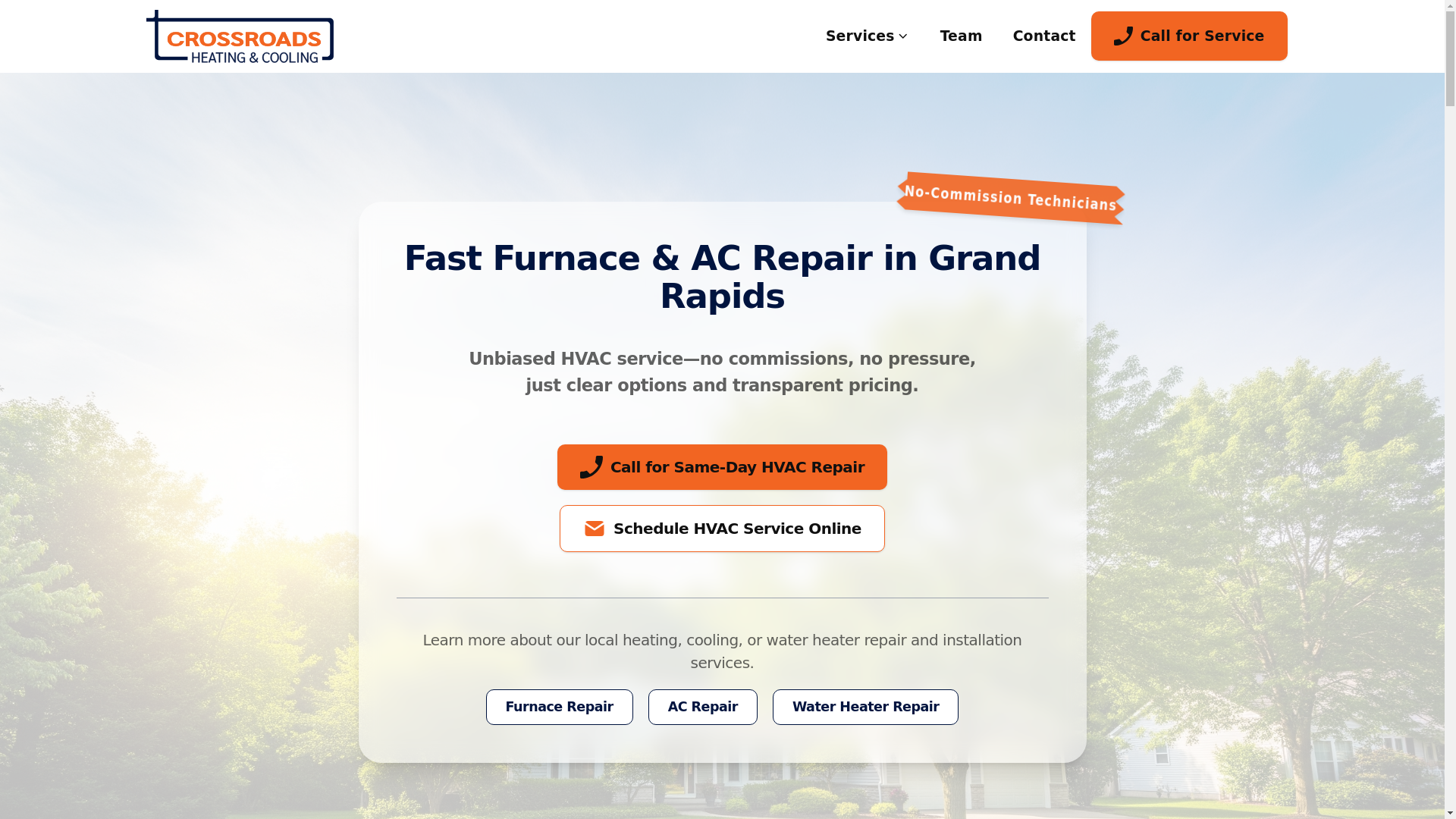 website screenshot of https://crossroads-heating-and-cooling.pages.dev/