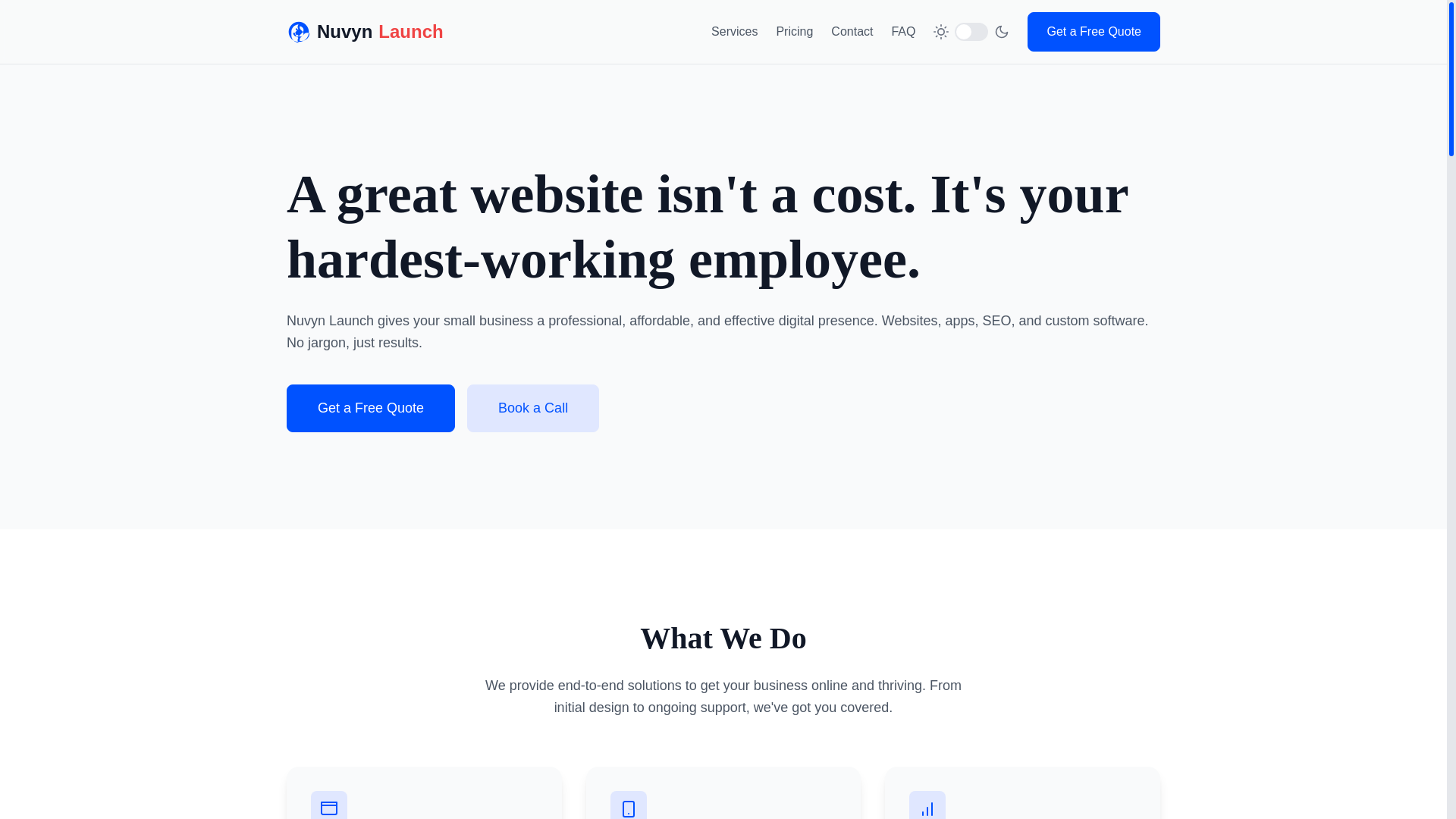 website screenshot of https://nuvynlaunch.pages.dev/