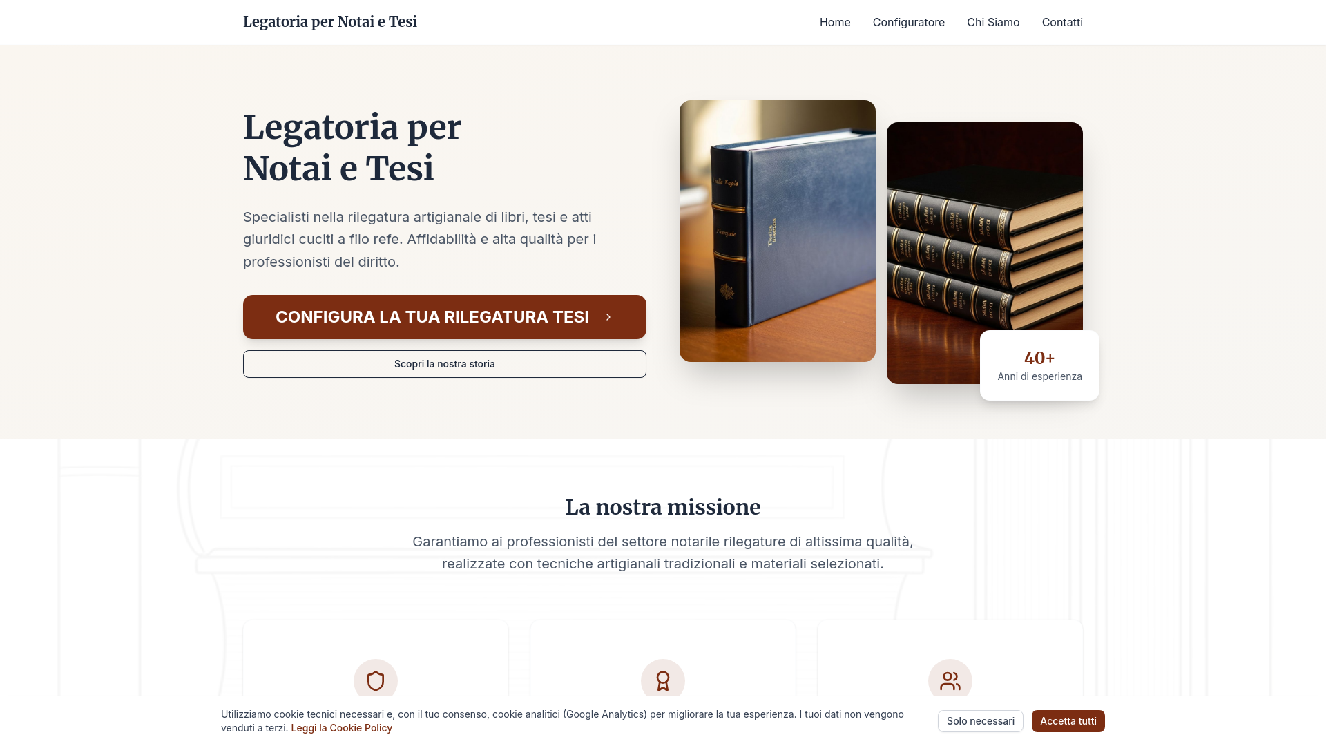 website screenshot of https://astrolegatoria.it