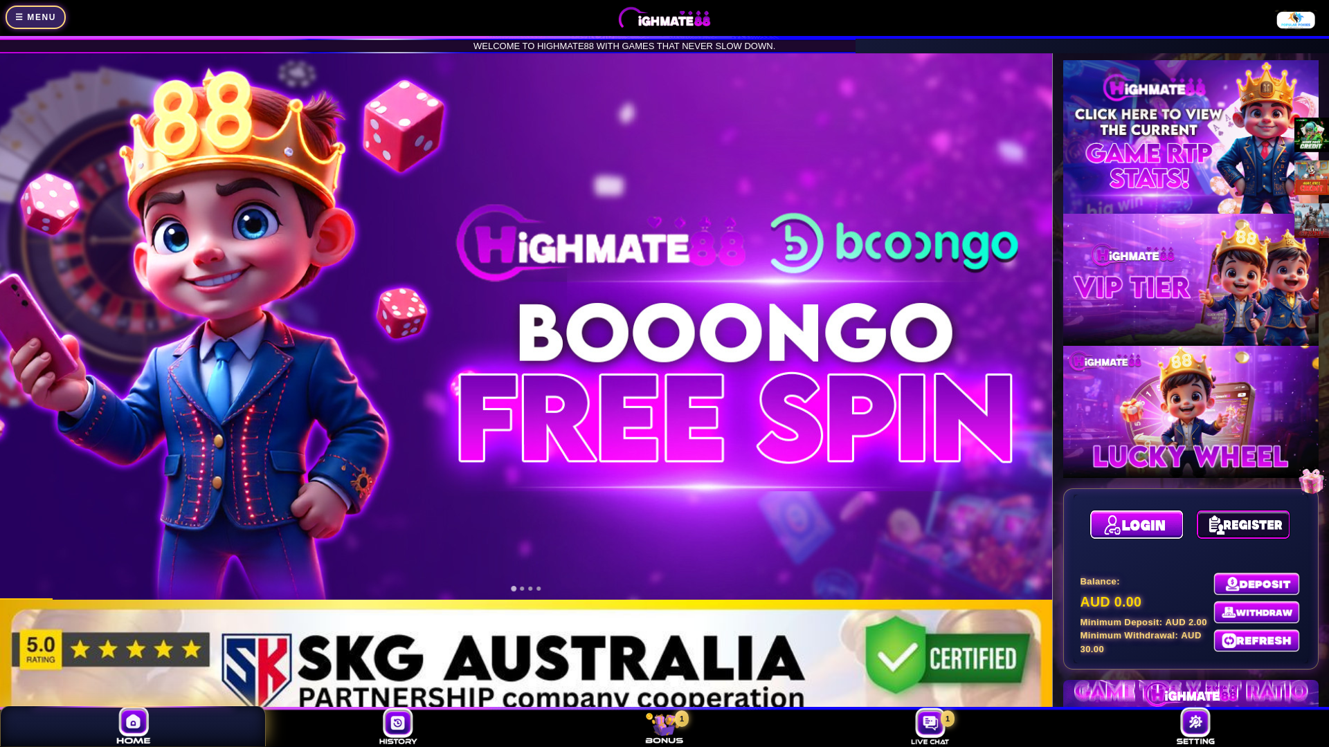 website screenshot of https://highmate88.xyz