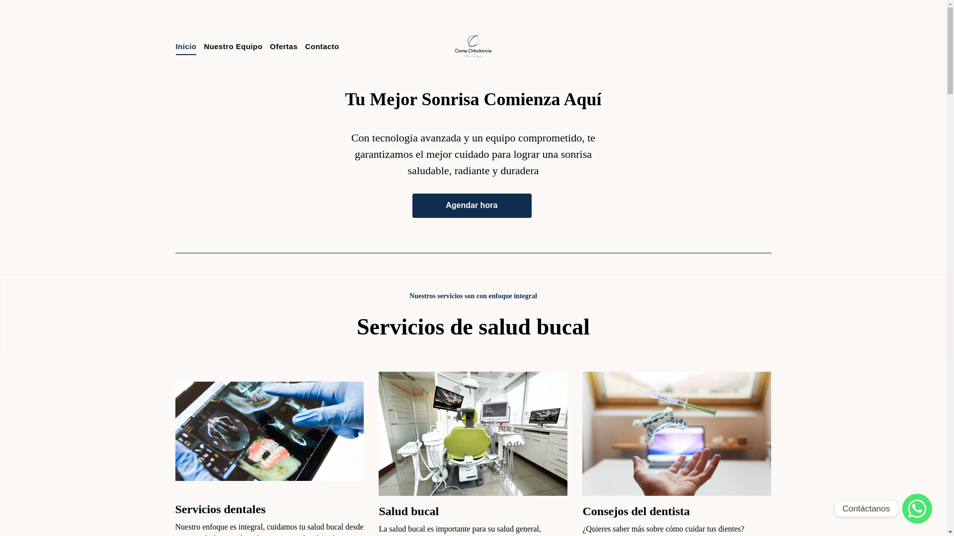 website screenshot of https://cernaortodoncia.com/