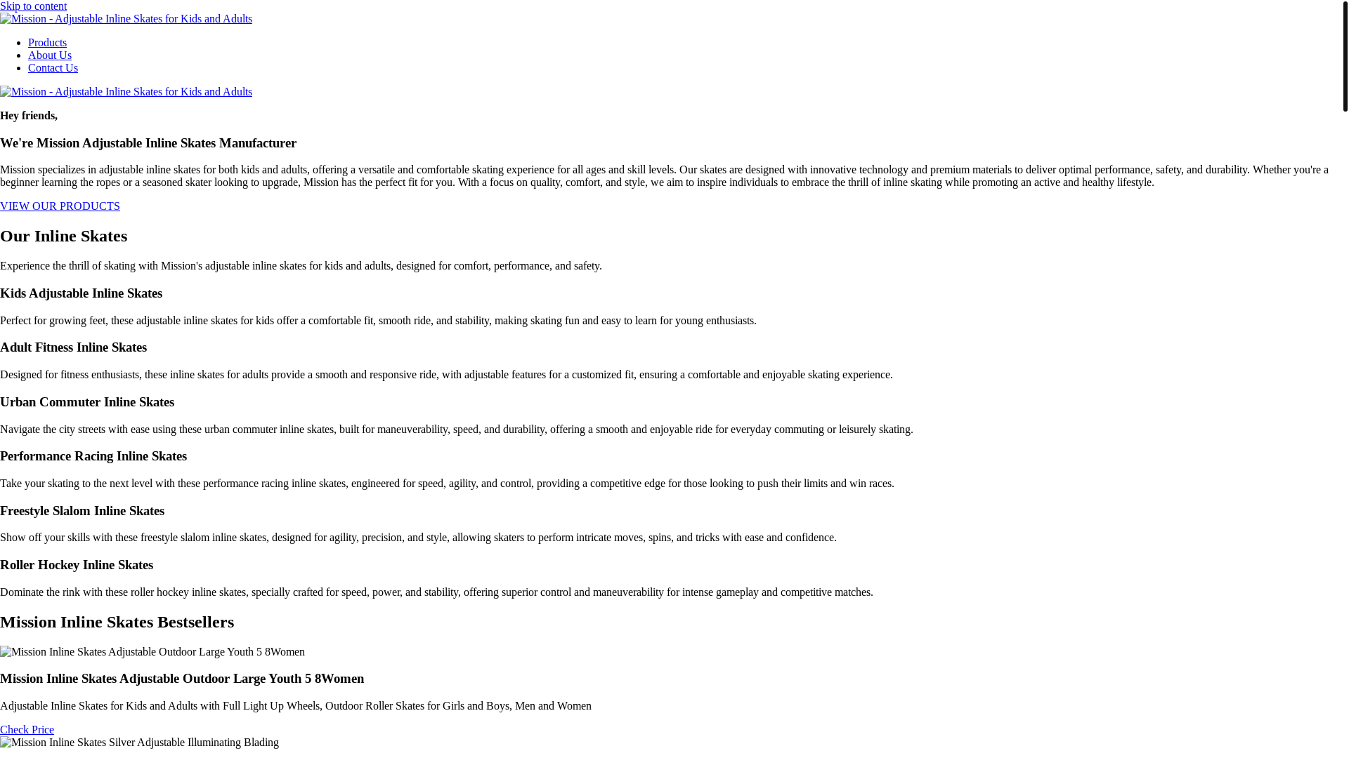 website screenshot of https://missioninlineskates.pages.dev/
