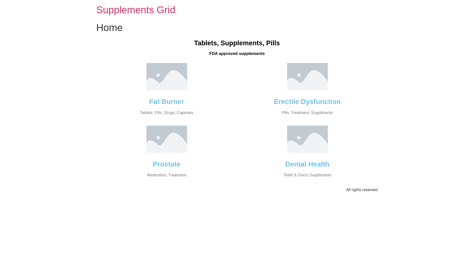 website screenshot of https://supplementsgrid.com/