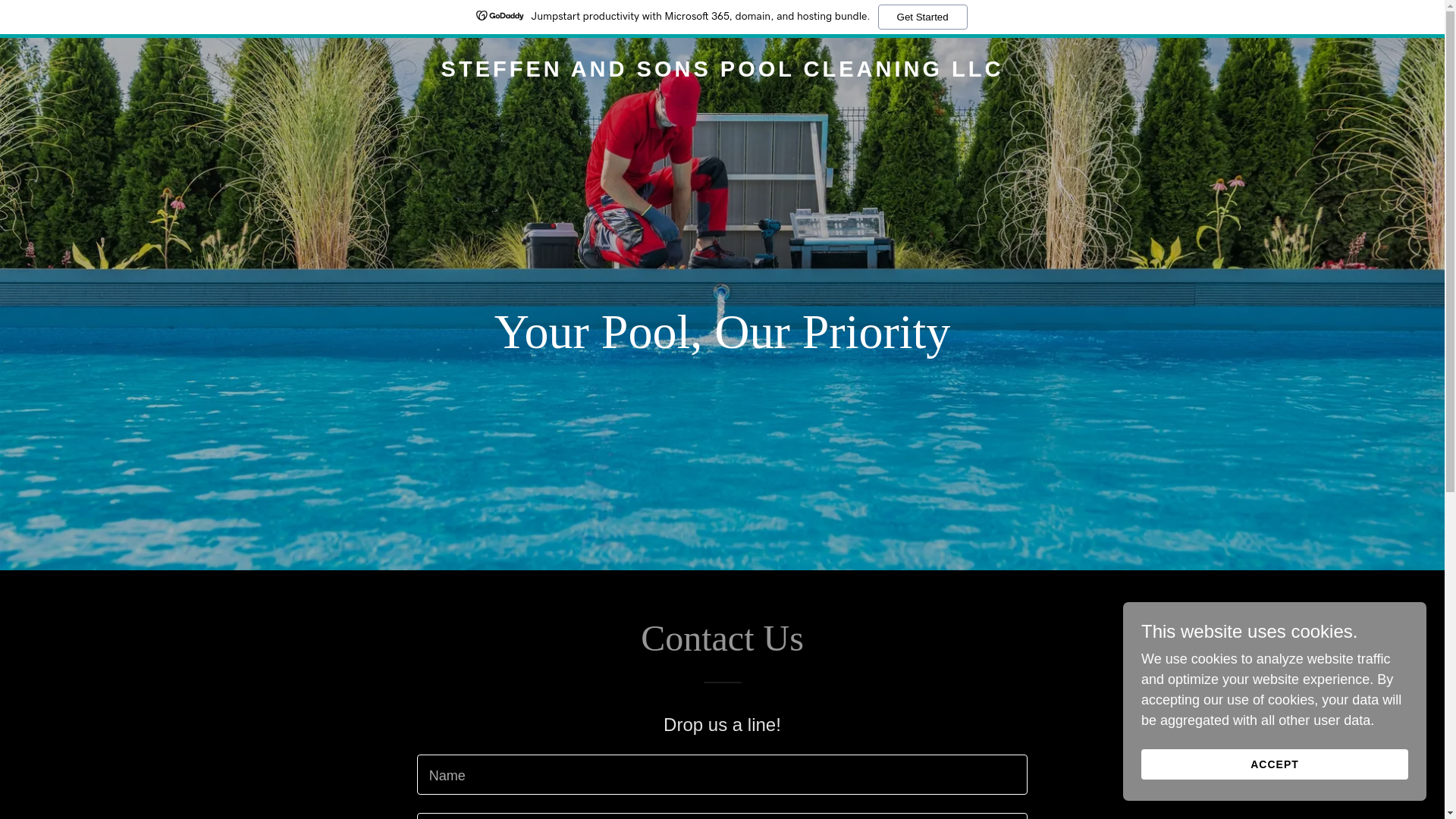 website screenshot of https://steffenandsonspoolcleaning.com/