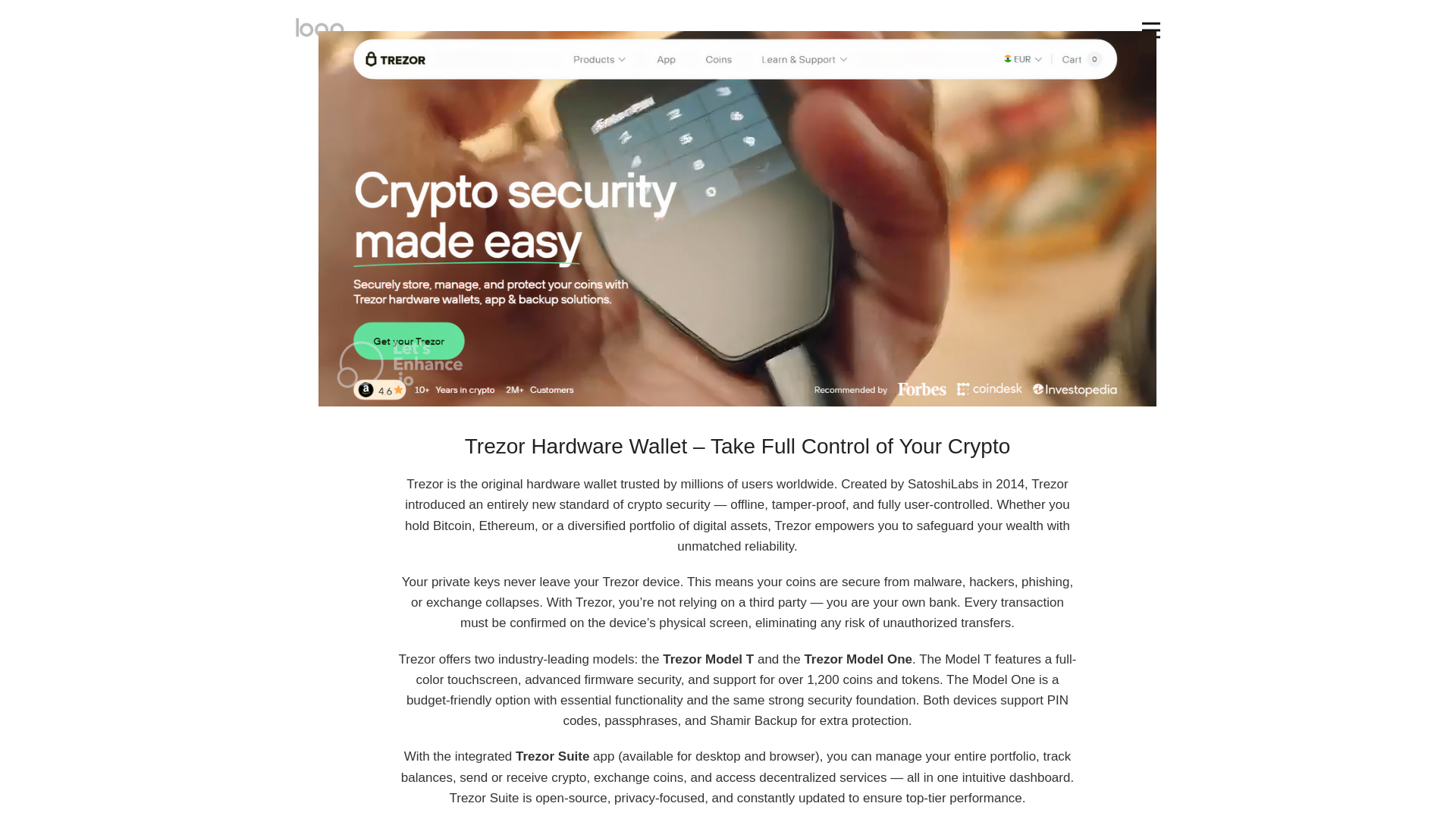 website screenshot of https://start-trezor.nicepage.io/