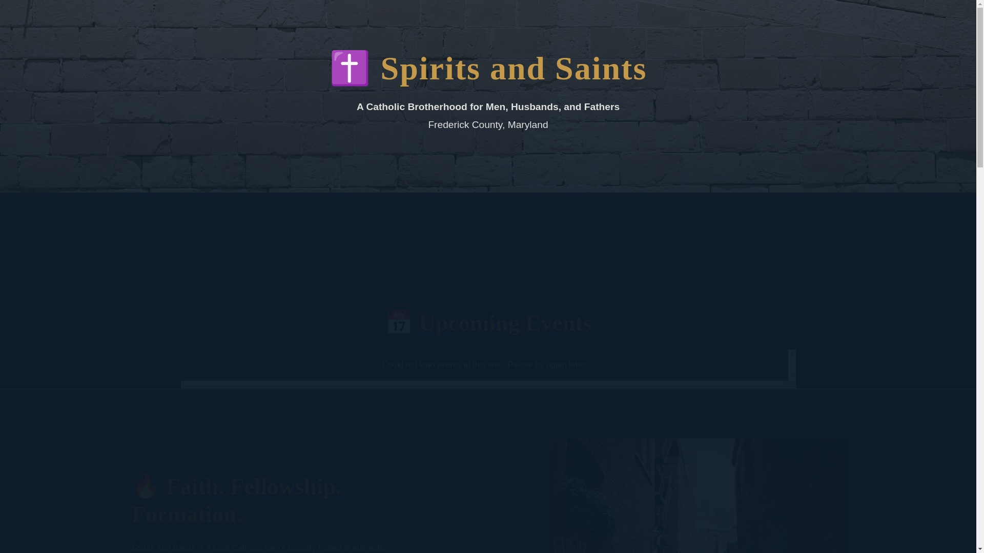 website screenshot of https://spirits-and-saints.pages.dev/