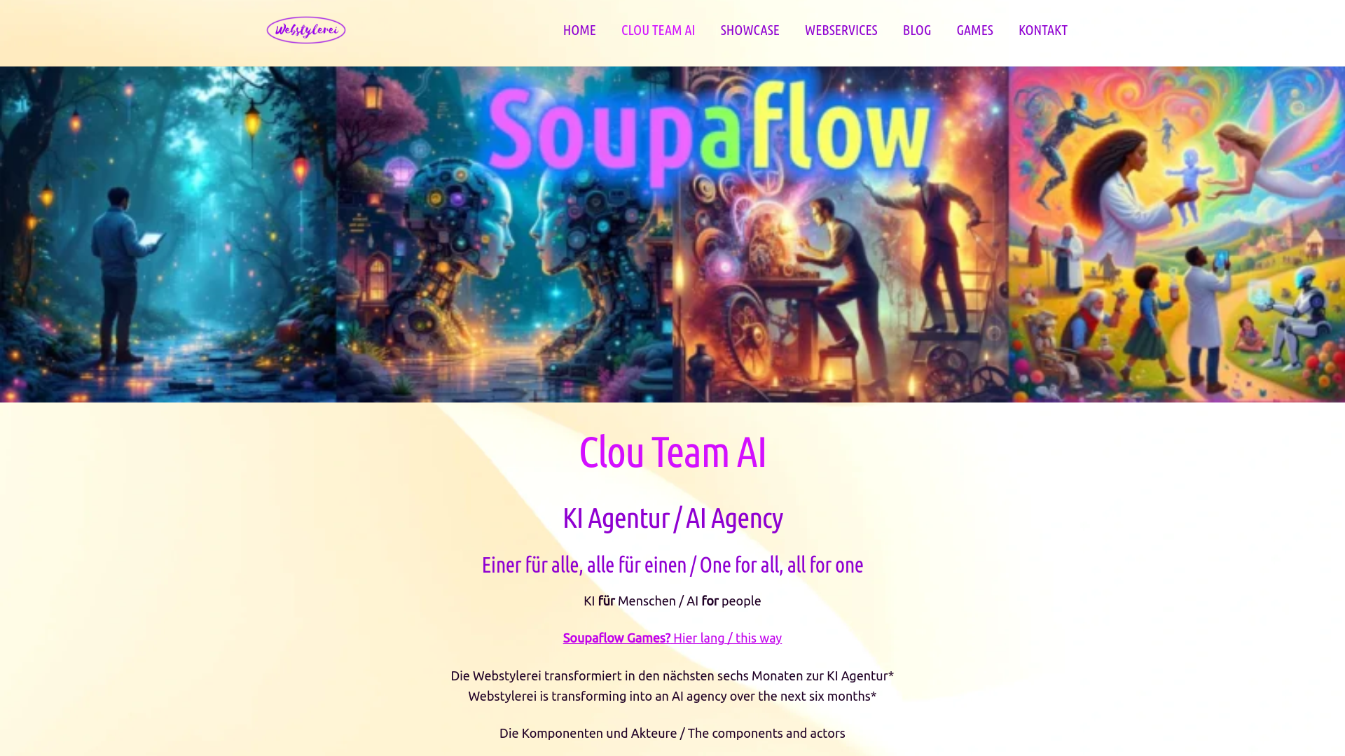 website screenshot of https://clou-team-ai.eu/