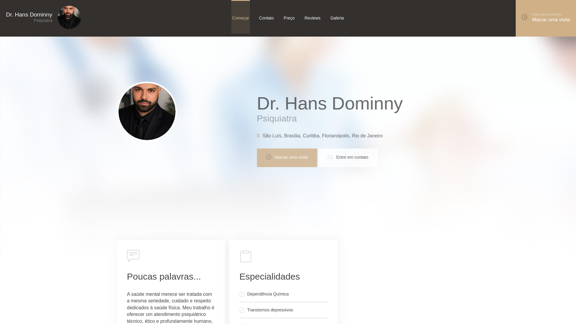 website screenshot of https://hanspsiquiatria.com/