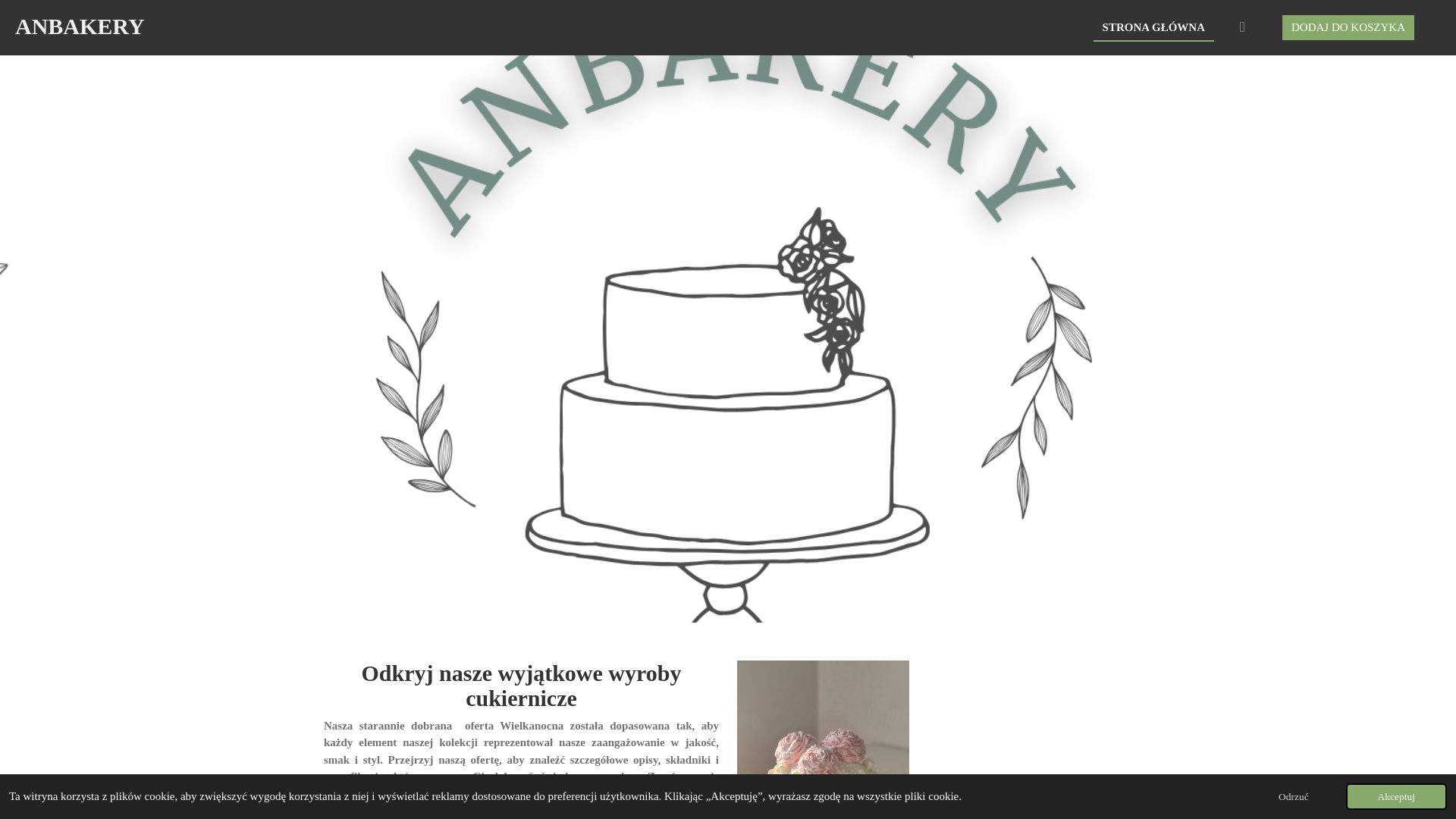 website screenshot of https://anbakery.pl/
