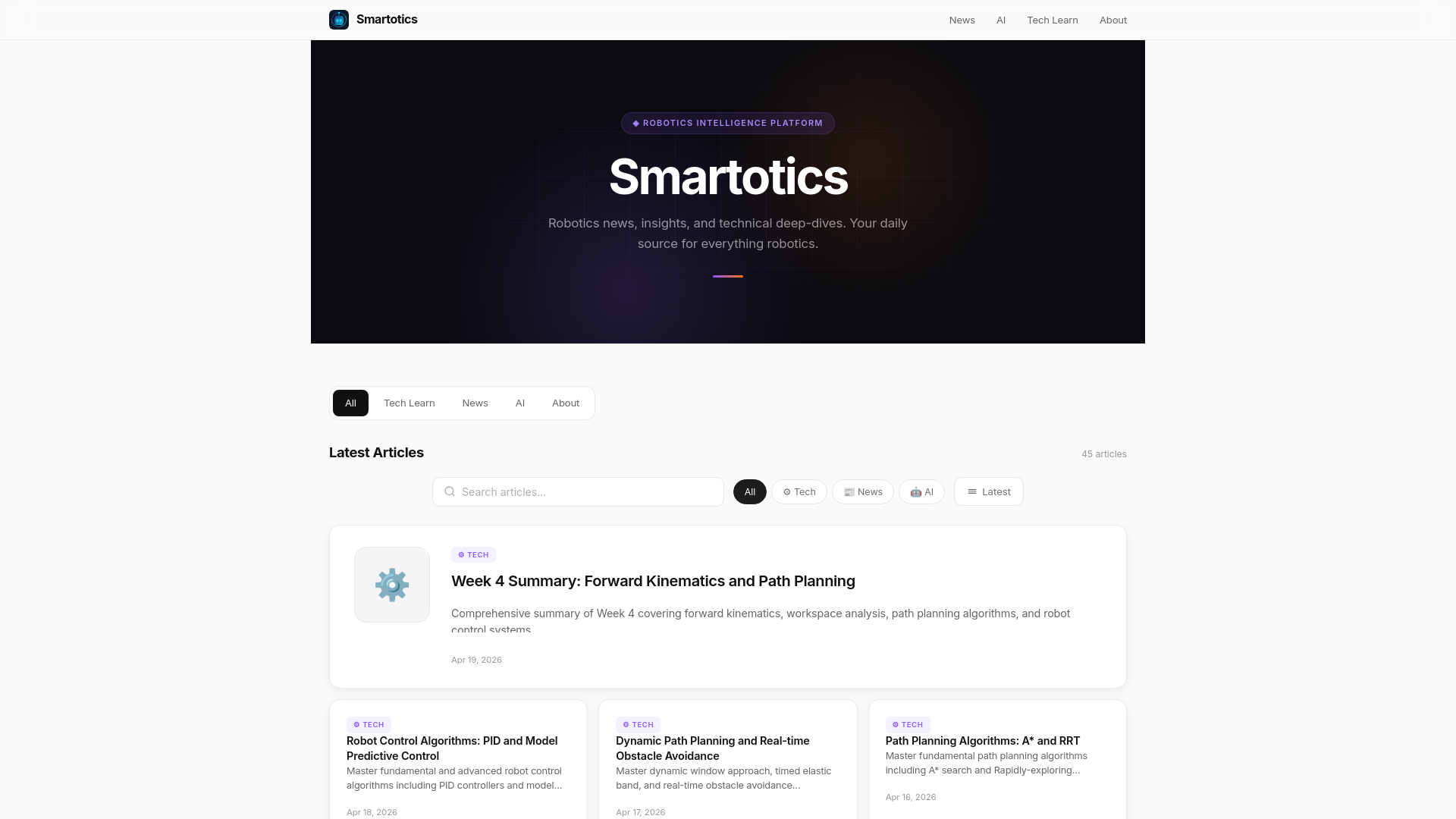 website screenshot of https://smartotics.com