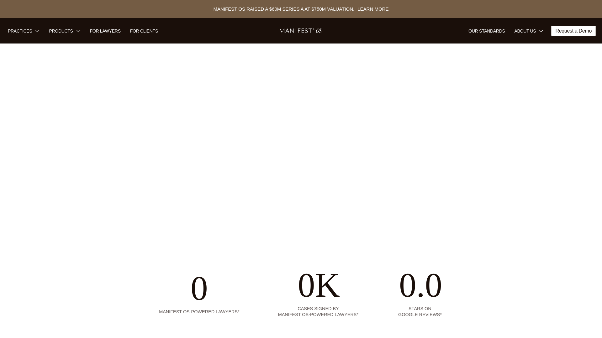 website screenshot of https://manifestos.com/