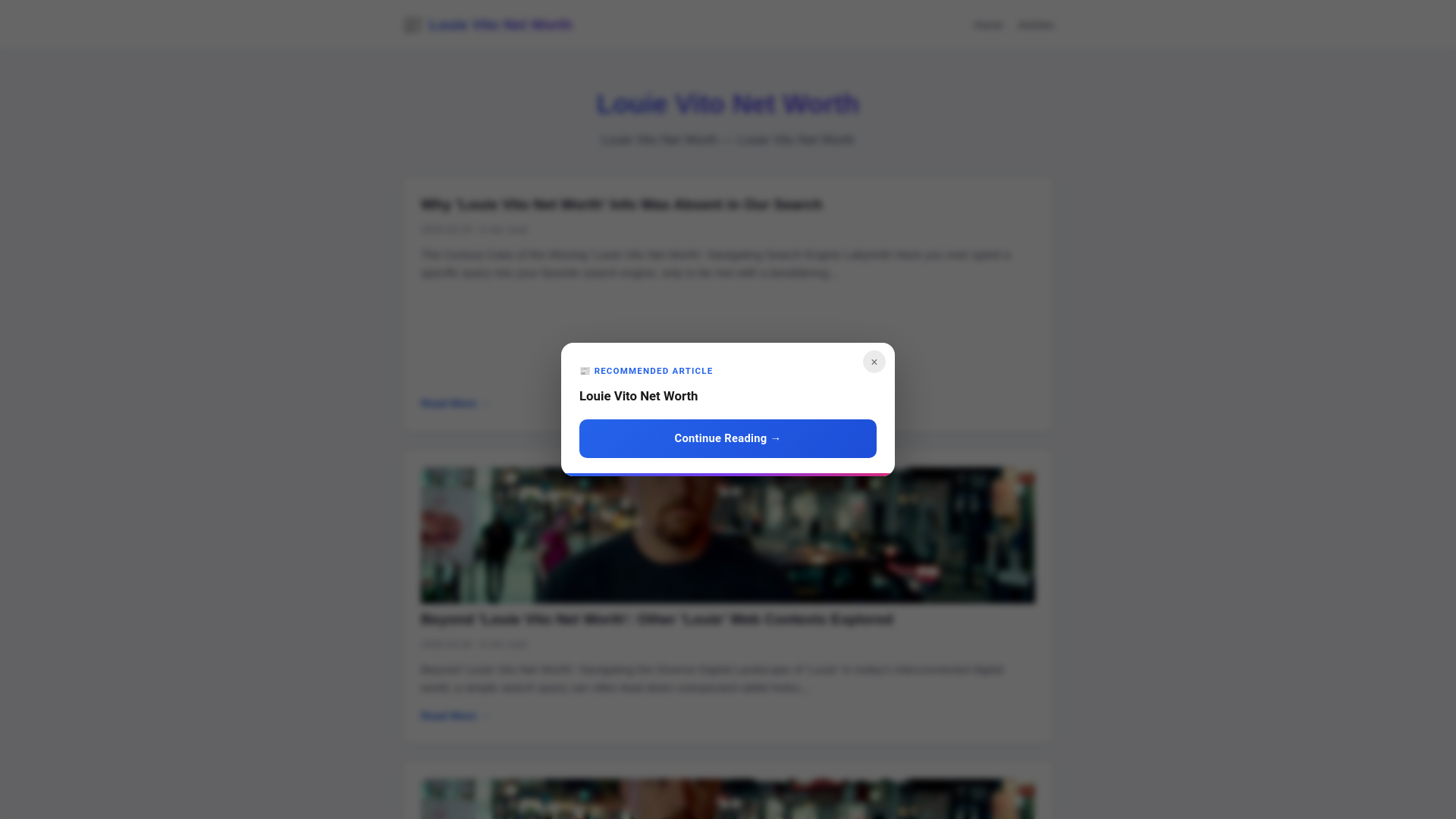 website screenshot of https://louie-vito-net-worth.pages.dev/