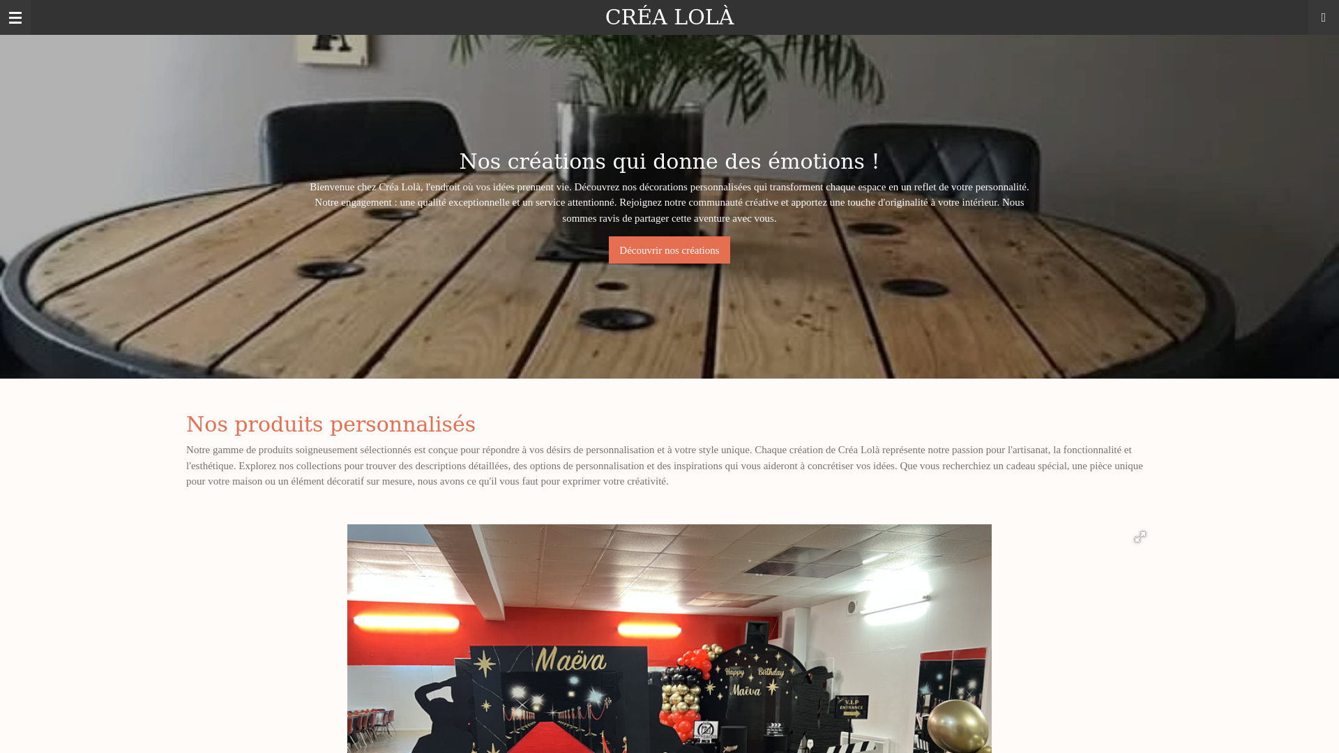 website screenshot of https://crealola.fr/